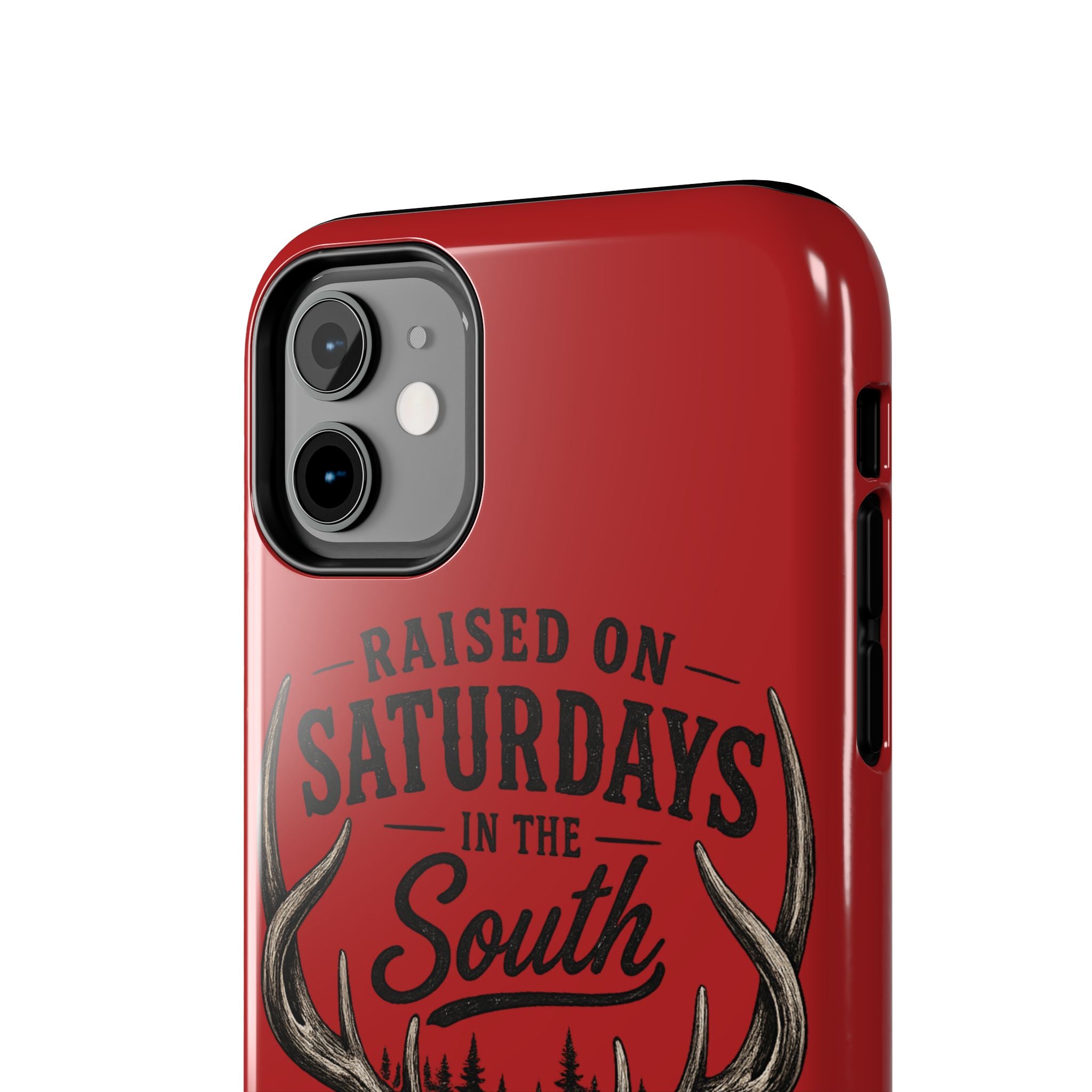 Raised On Saturdays In The South Phone Case-Spread Runs Deep In The Woods-(red)