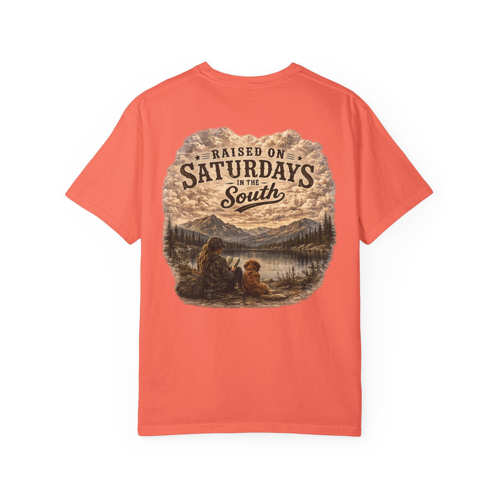 Raised On Saturdays In The South T-Shirt — Relaxing Saturday Morning In The Mountains