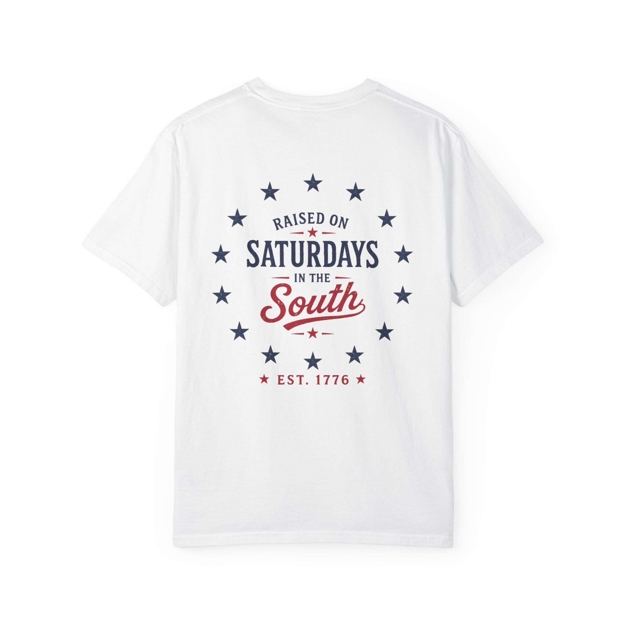 Raised On Saturdays In The South T-Shirt — Circle Of Freedom-4th Of July Collection