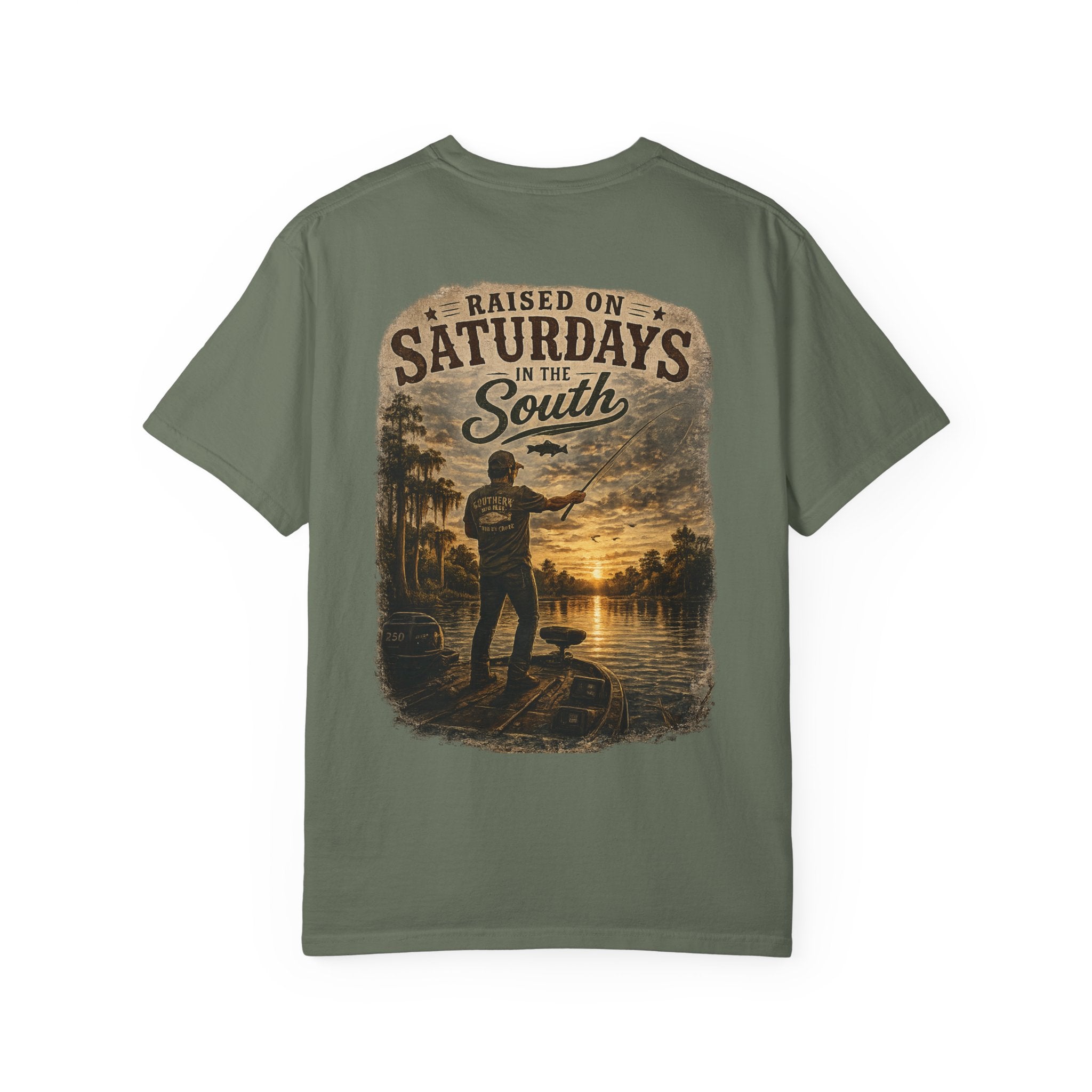 Raised On Saturdays In The South T-Shirt — Saturdays Are Made For Fishin
