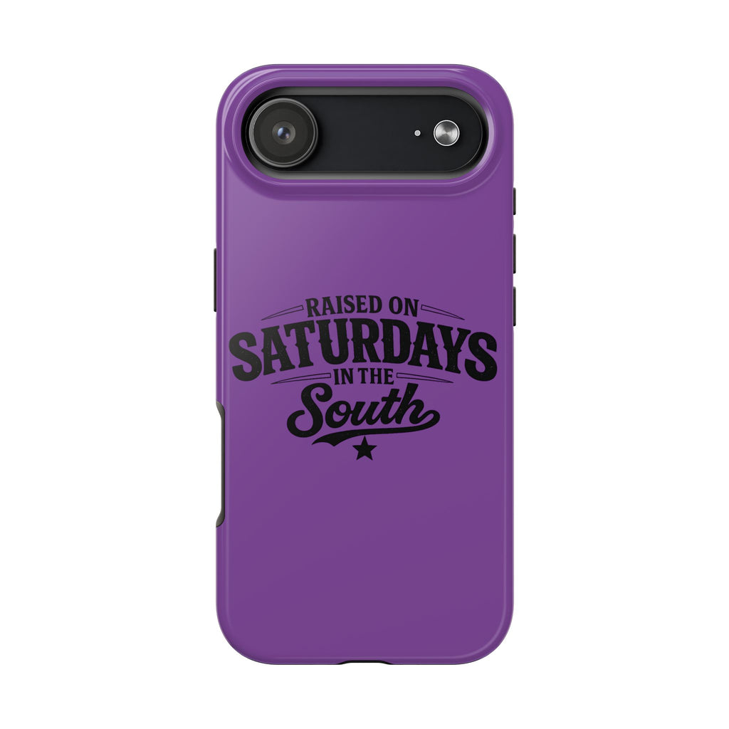 Raised On Saturdays In The South Phone Case-(purple)