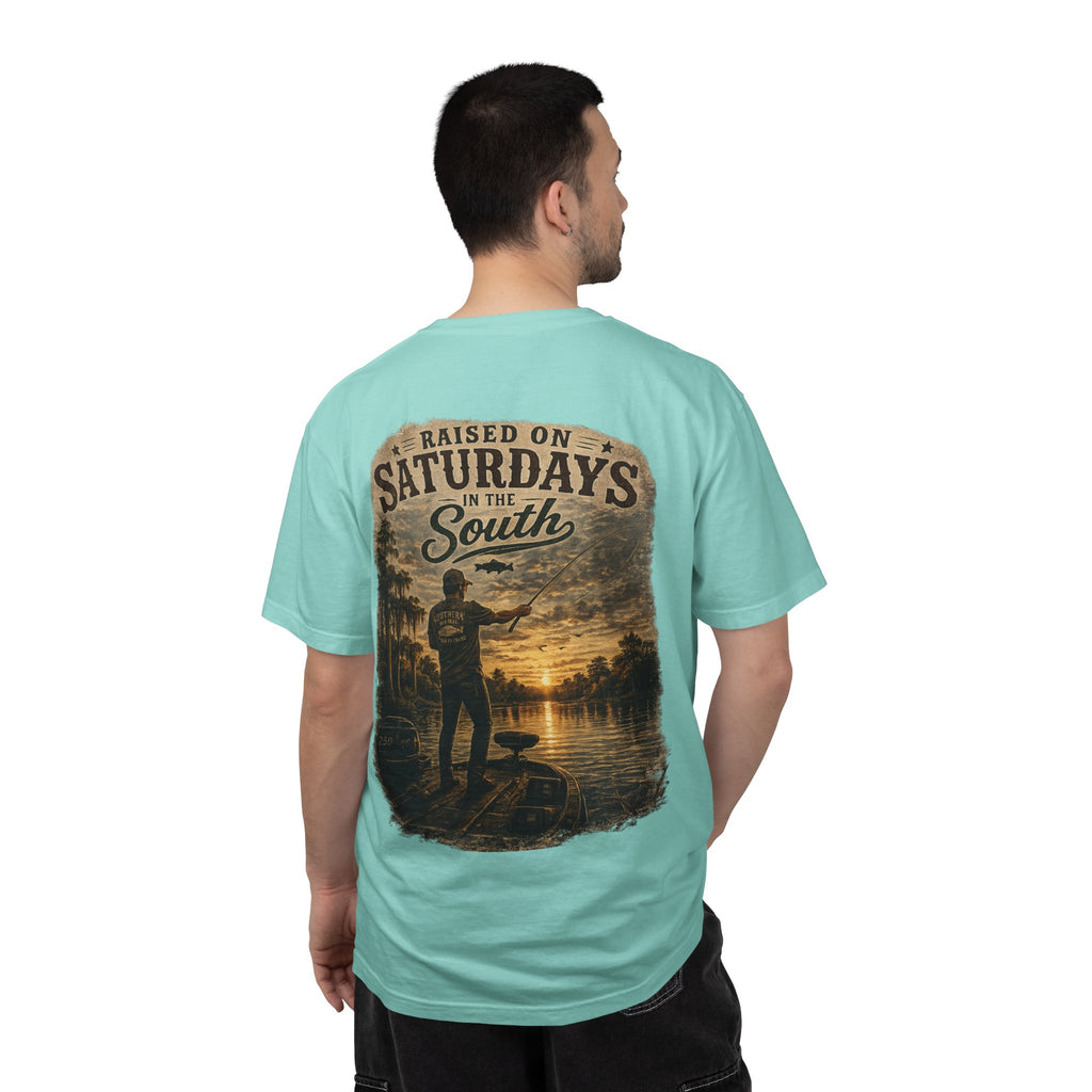 Raised On Saturdays In The South T-Shirt — Saturdays Are Made For Fishin