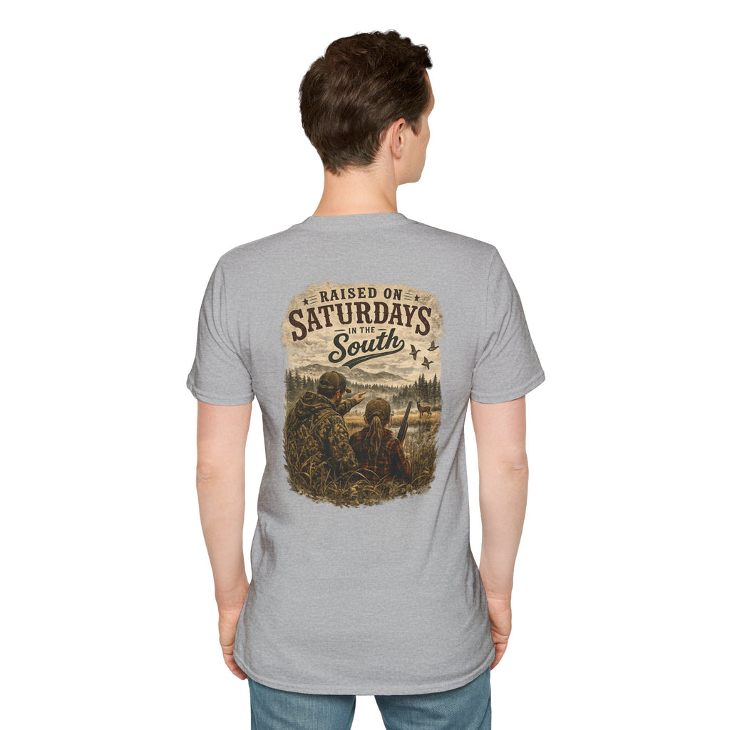 Raised On Saturdays In The South Vintage T-Shirt-Girl Dad Hunting Buddies