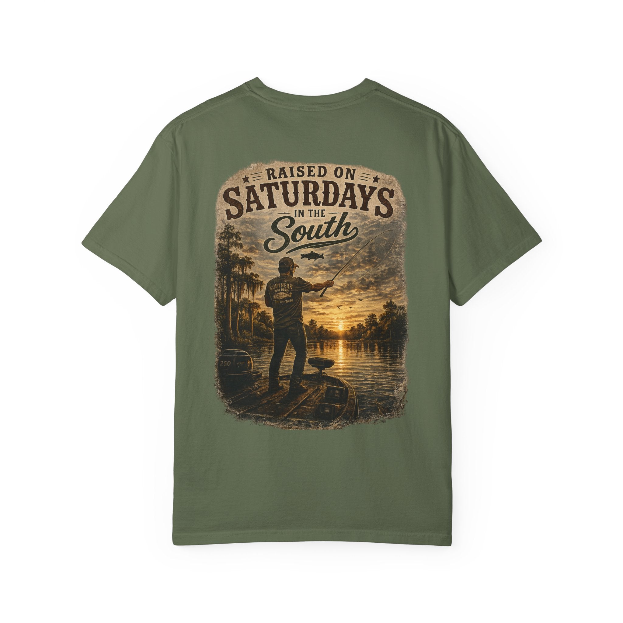 Raised On Saturdays In The South T-Shirt — Saturdays Are Made For Fishin