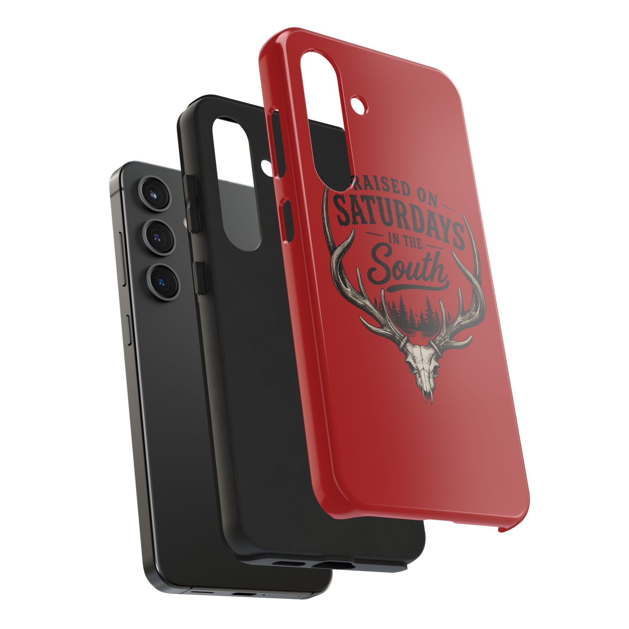 Raised On Saturdays In The South Phone Case-Spread Runs Deep In The Woods-(red)