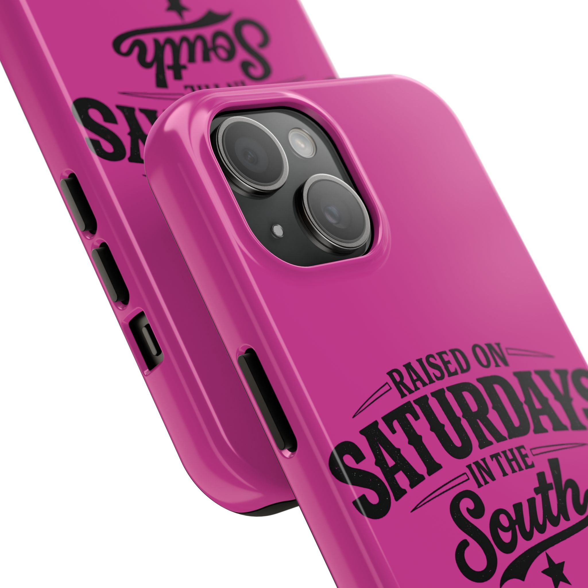 Raised On Saturdays In The South Phone Case-(pink)