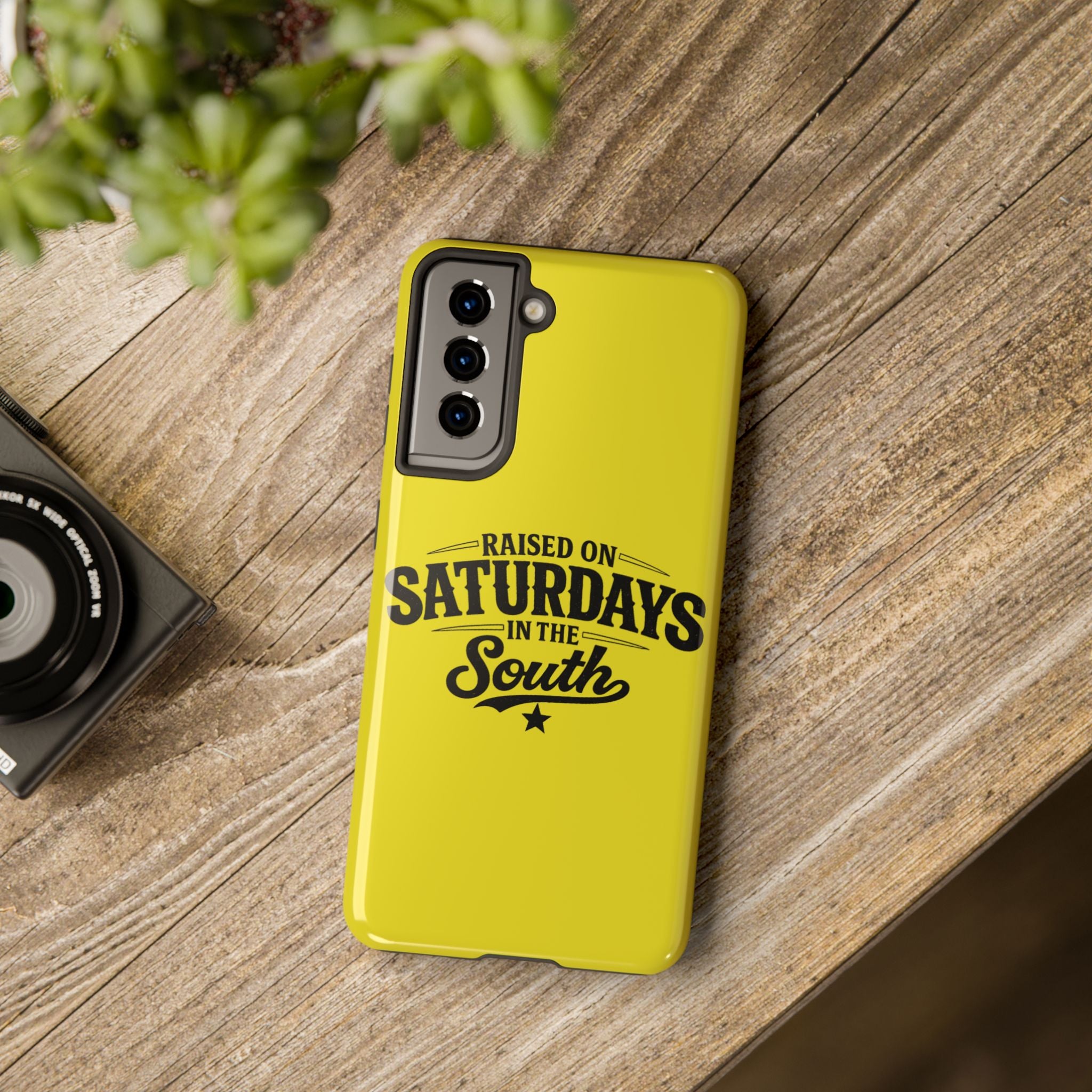 Raised On Saturdays In The South Phone Case-(yellow)
