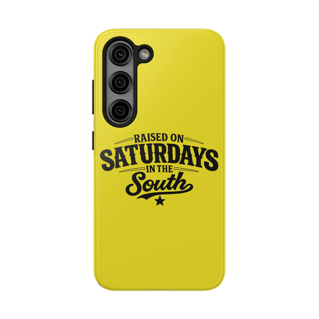 Raised On Saturdays In The South Phone Case-(yellow)