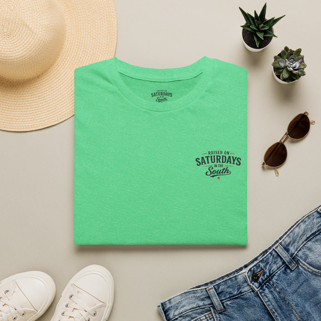 Raised On Saturdays In The South Vintage T-Shirt-Girl Dad Fishing Buddy-Father's Day Collection