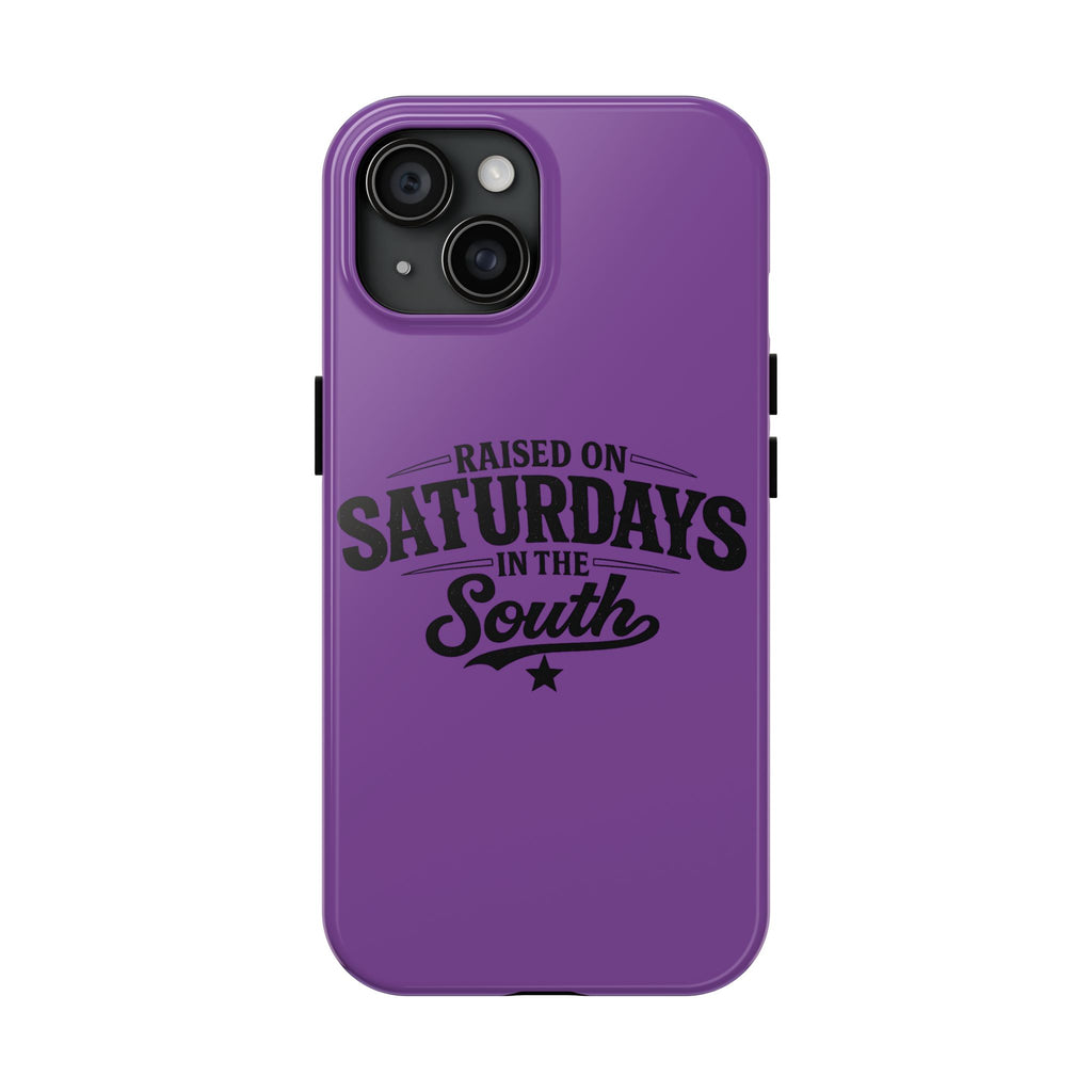Raised On Saturdays In The South Phone Case-(purple)
