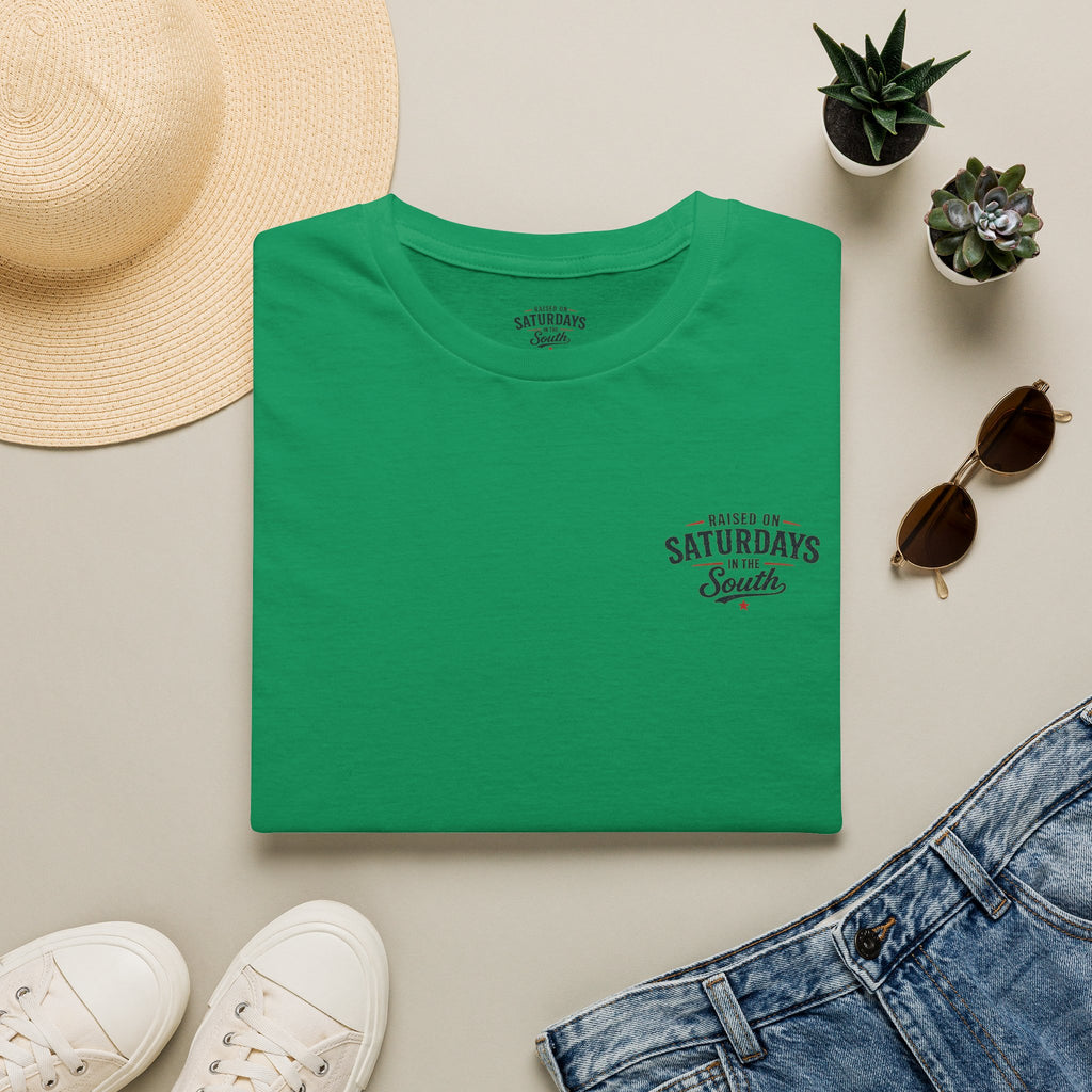 Raised On Saturdays In The South Vintage T-Shirt-Girl Dad Fishing Buddy-Father's Day Collection