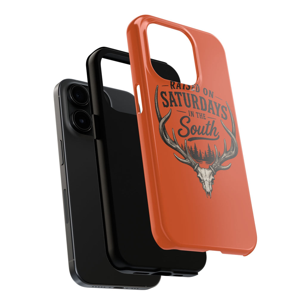 Raised On Saturdays In The South Phone Case-Spread Runs Deep In The Woods-(orange)