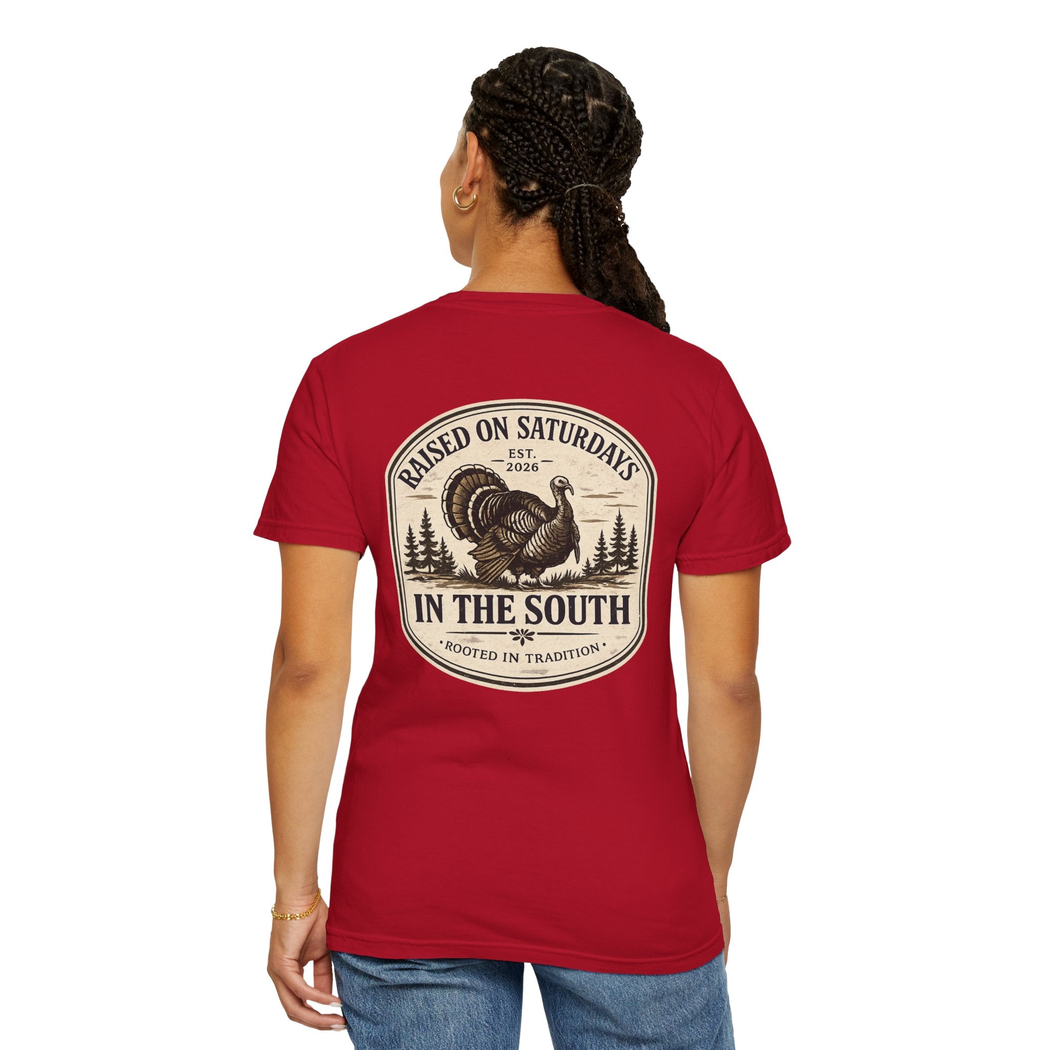 Raised On Saturdays In The South Southern Turkey Hunting T-Shirt