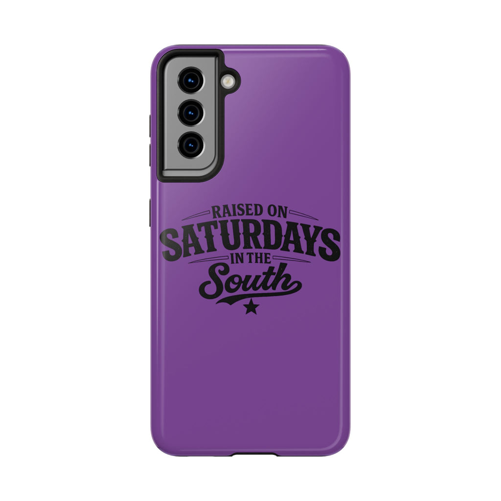 Raised On Saturdays In The South Phone Case-(purple)