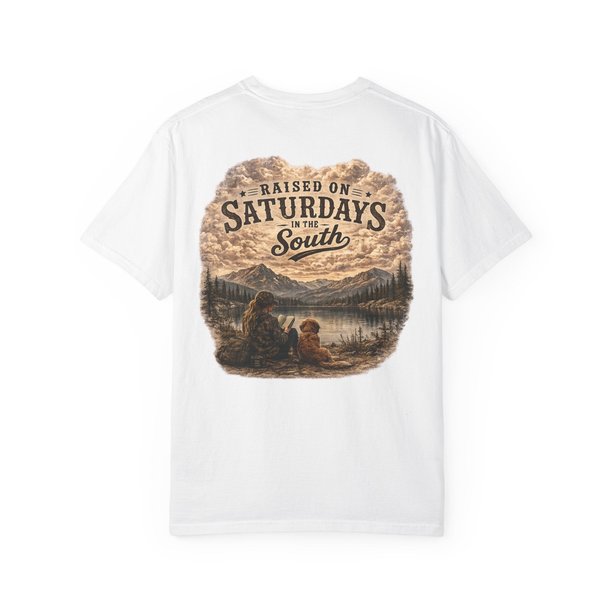 Raised On Saturdays In The South T-Shirt — Relaxing Saturday Morning In The Mountains
