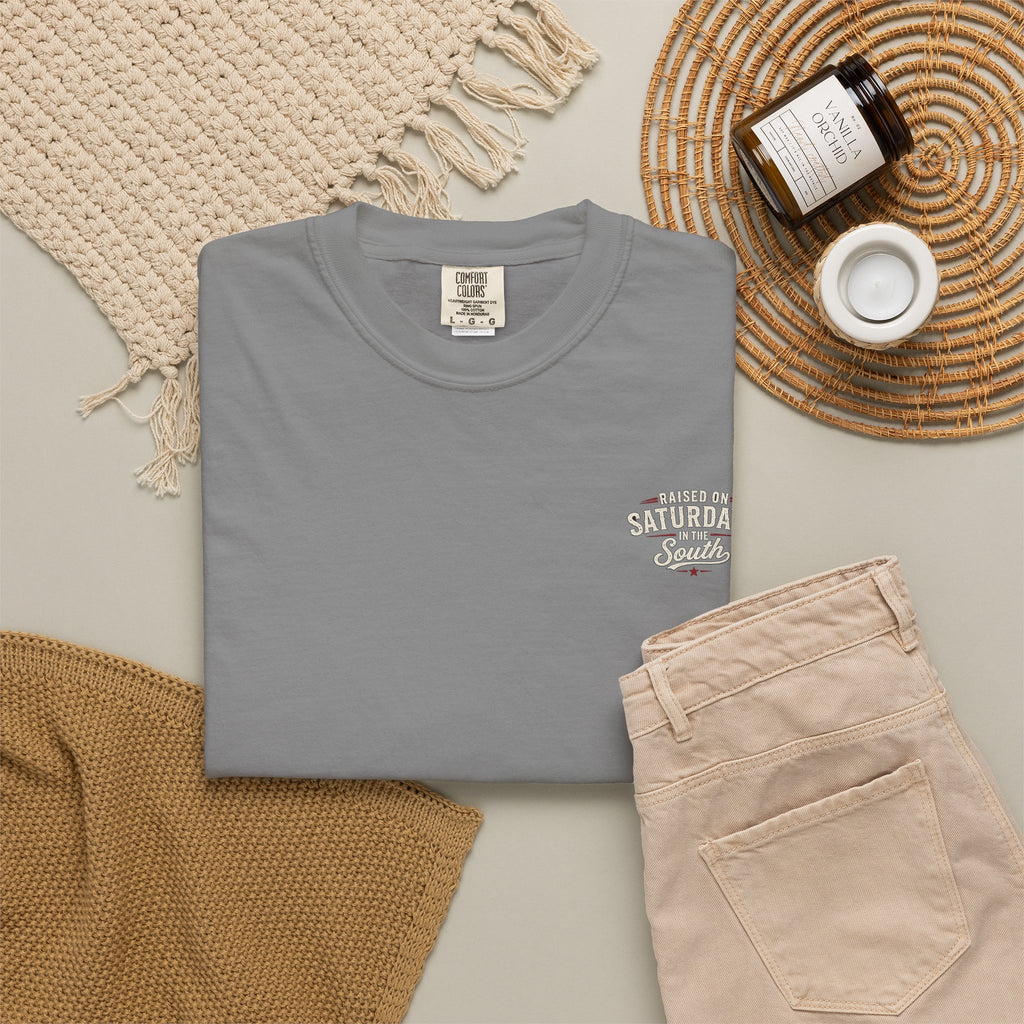 Raised On Saturdays In The South T-Shirt — Relaxing Saturday Morning In The Mountains
