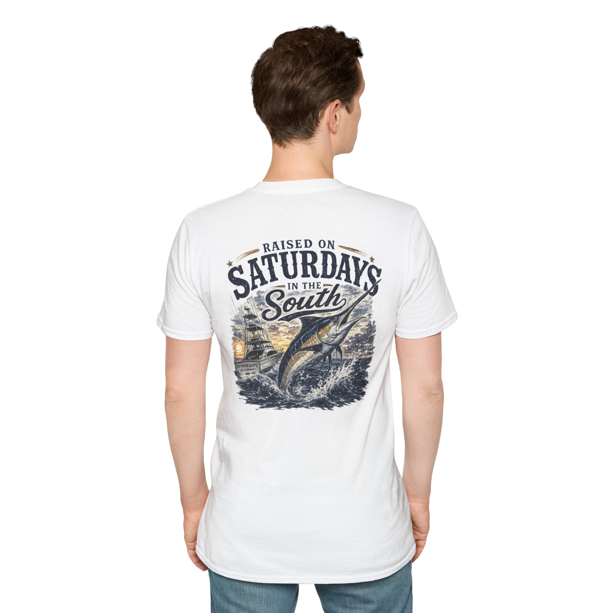 Raised On Saturdays In The South Vintage T-Shirt- Deep Sea Saturdays