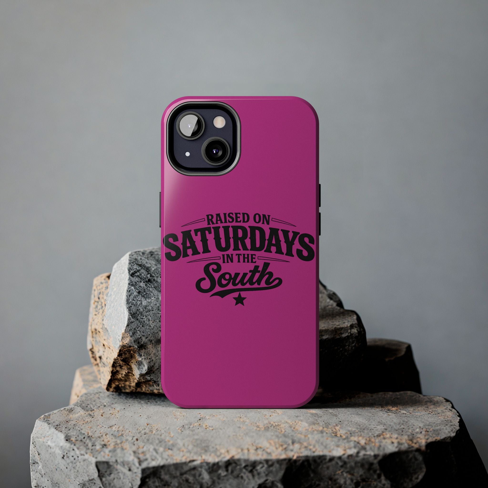 Raised On Saturdays In The South Phone Case-(pink)