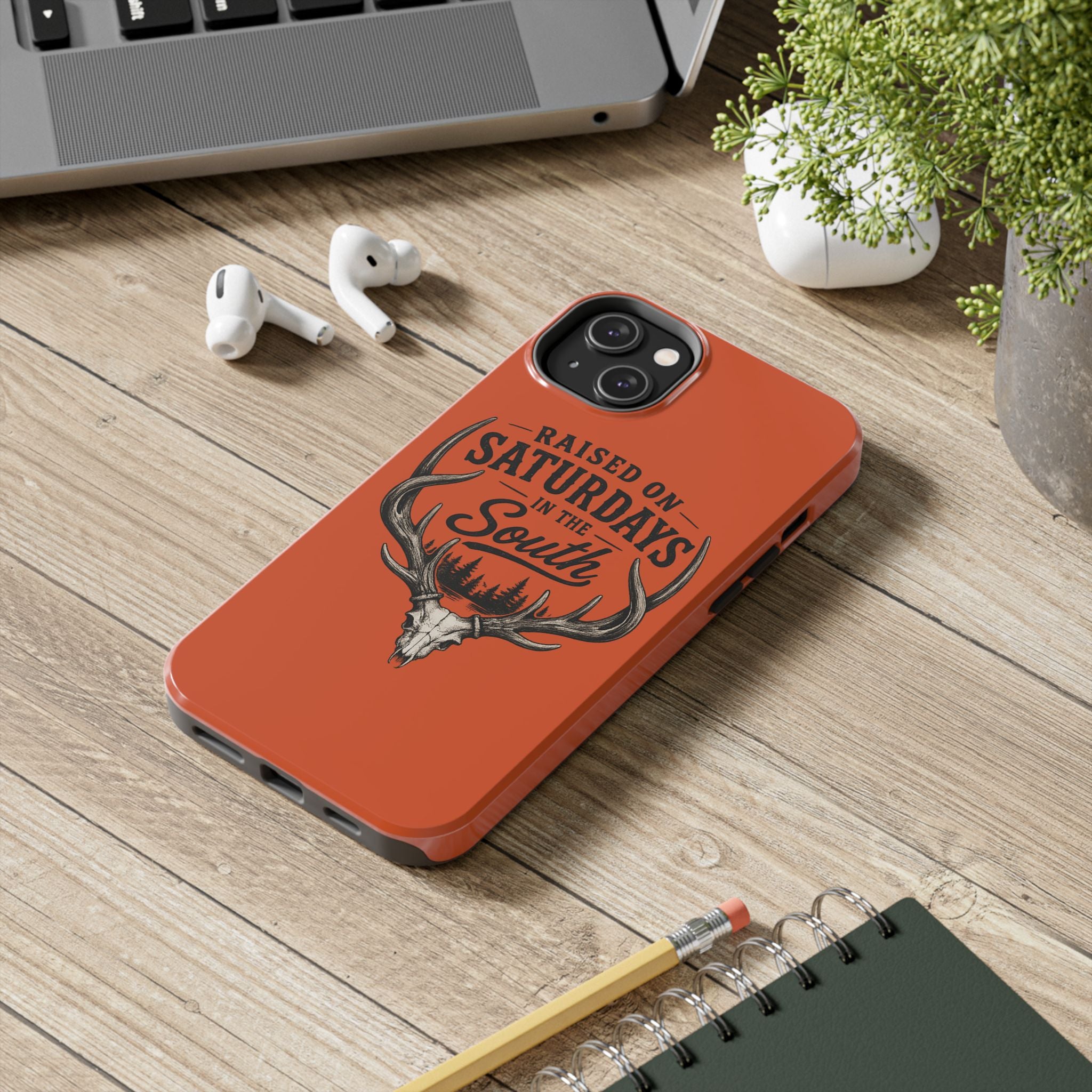 Raised On Saturdays In The South Phone Case-Spread Runs Deep In The Woods-(orange)