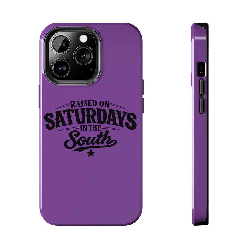 Raised On Saturdays In The South Phone Case-(purple)