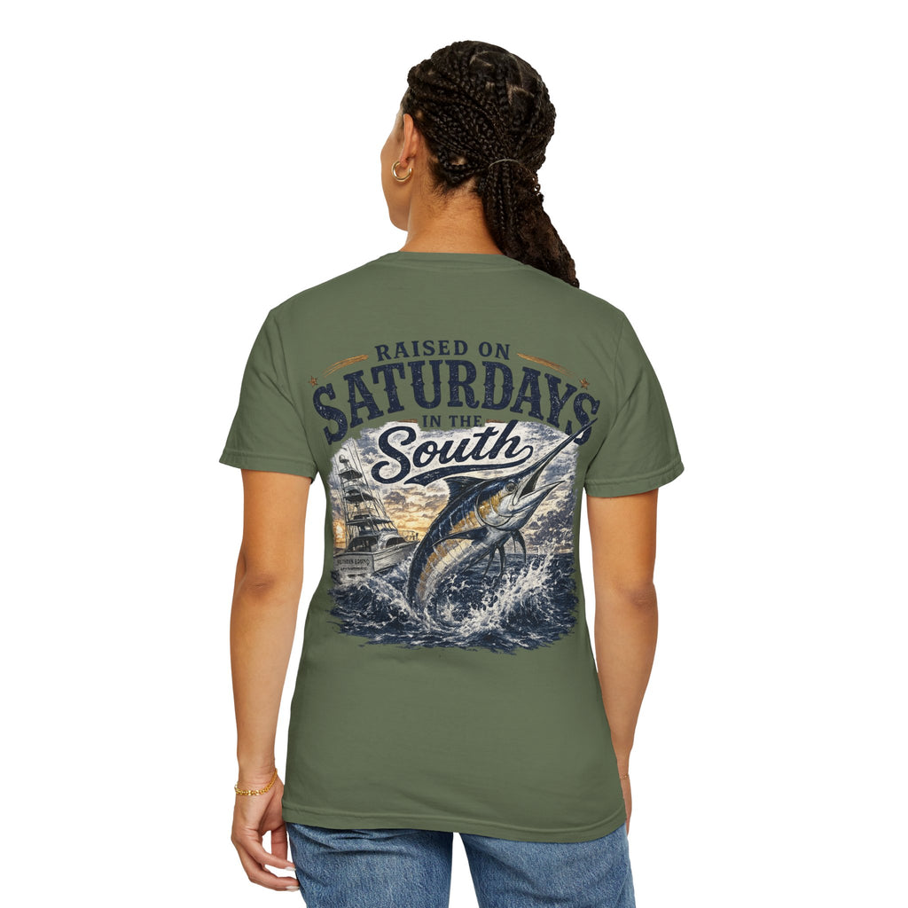 Raised On Saturdays In The South T-Shirt-Deep Sea Saturdays