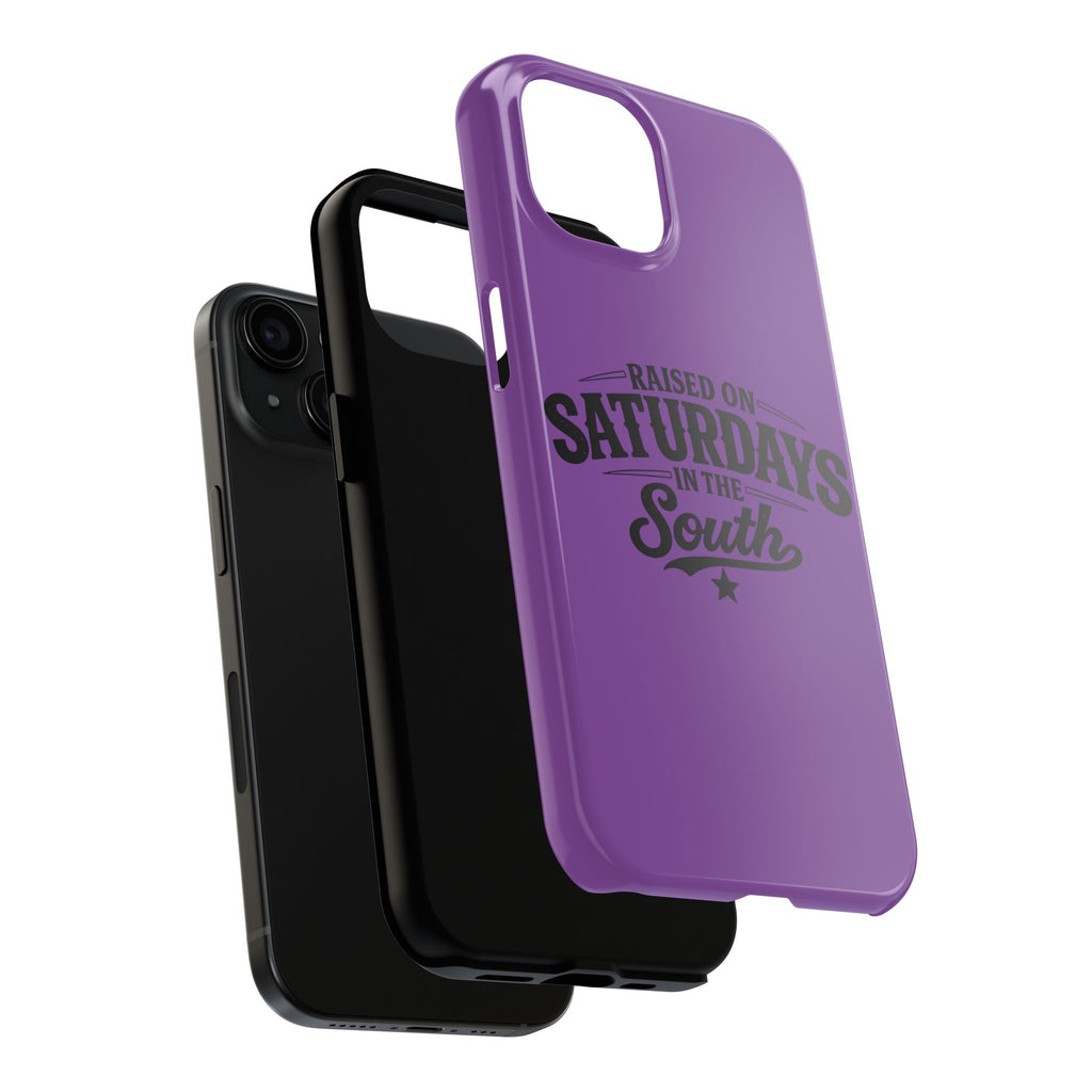 Raised On Saturdays In The South Phone Case-(purple)