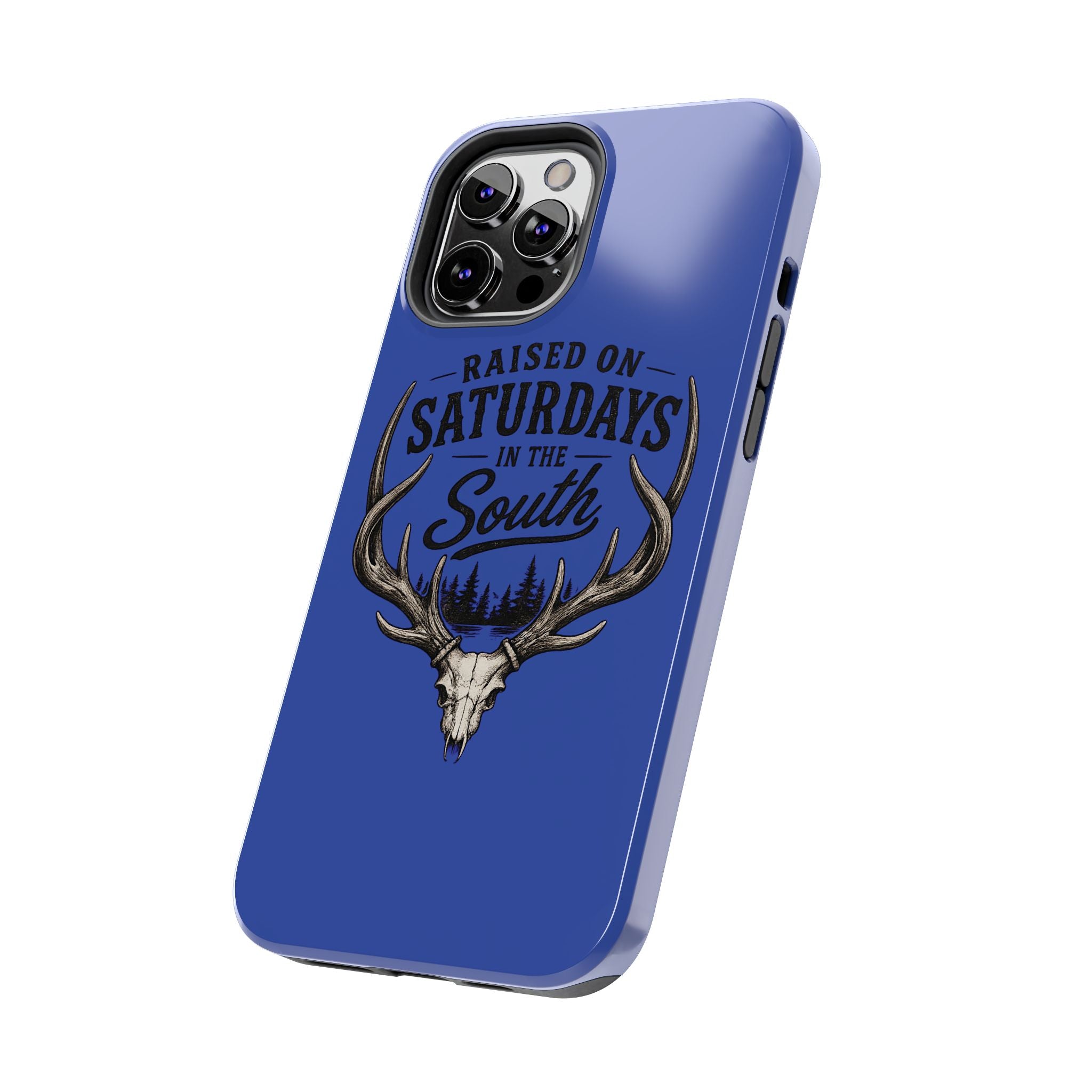 Raised On Saturdays In The South Phone Case - The Spread Runs Deep In The Woods-(blue)