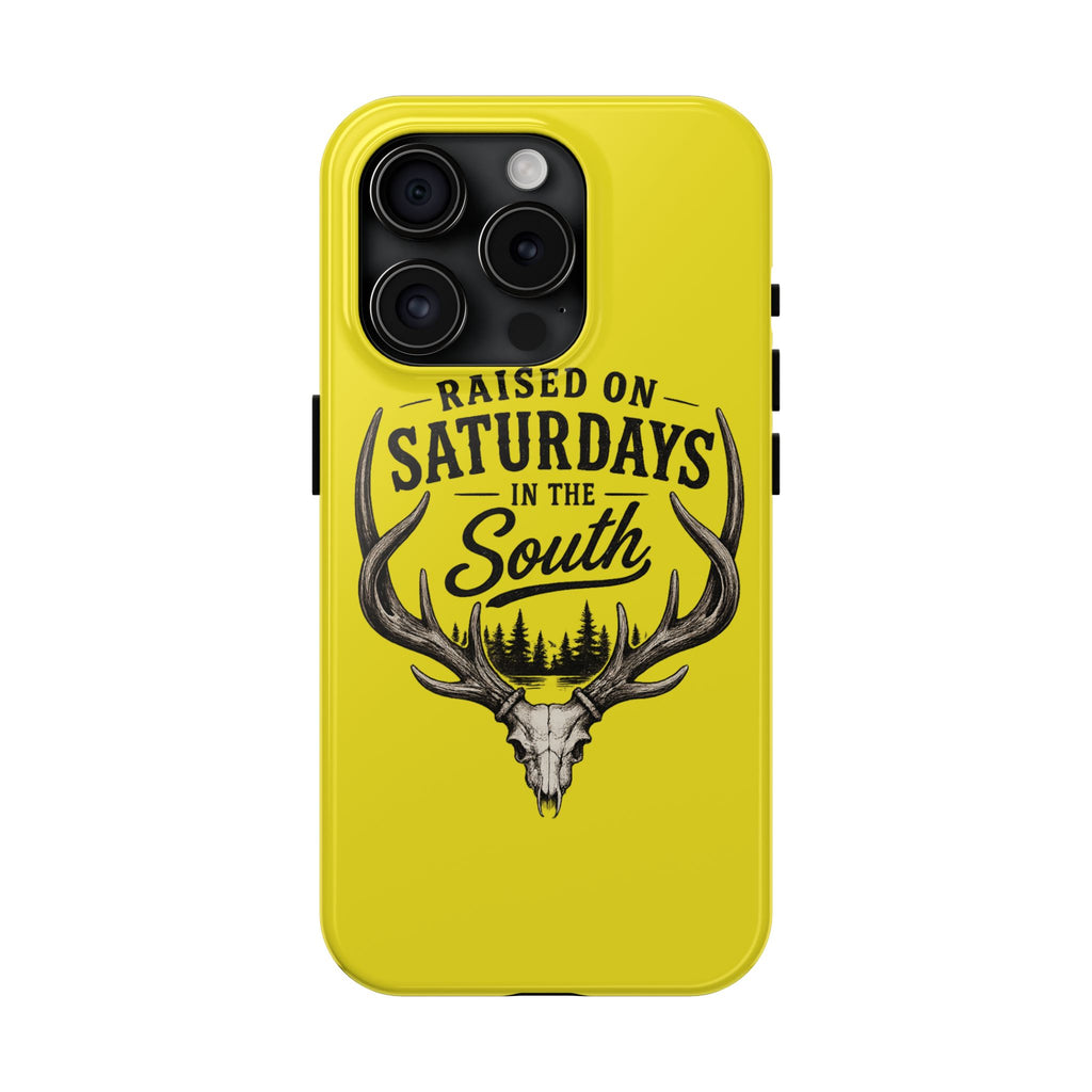 Raised On Saturdays In The South Phone Case-Spread Runs Deep In The Woods-(yellow)