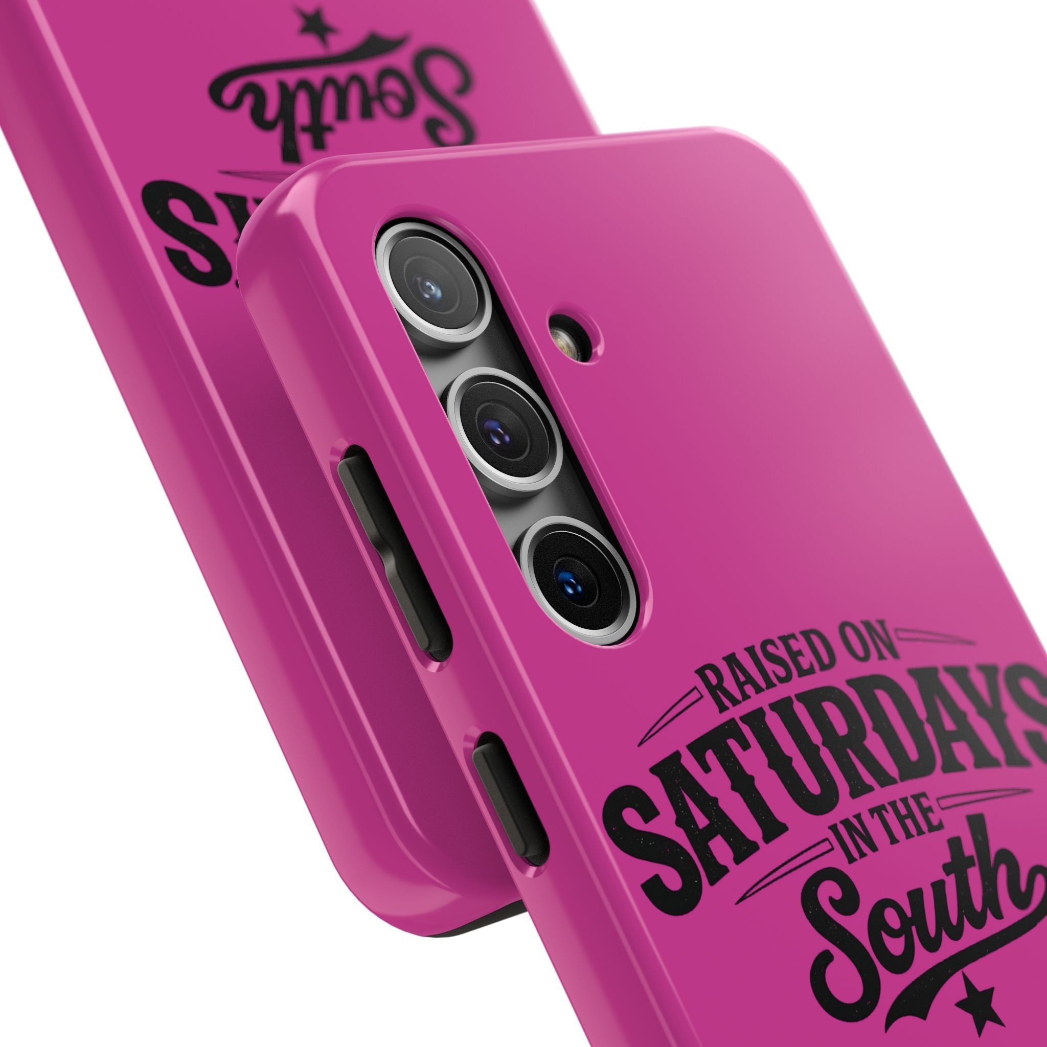 Raised On Saturdays In The South Phone Case-(pink)
