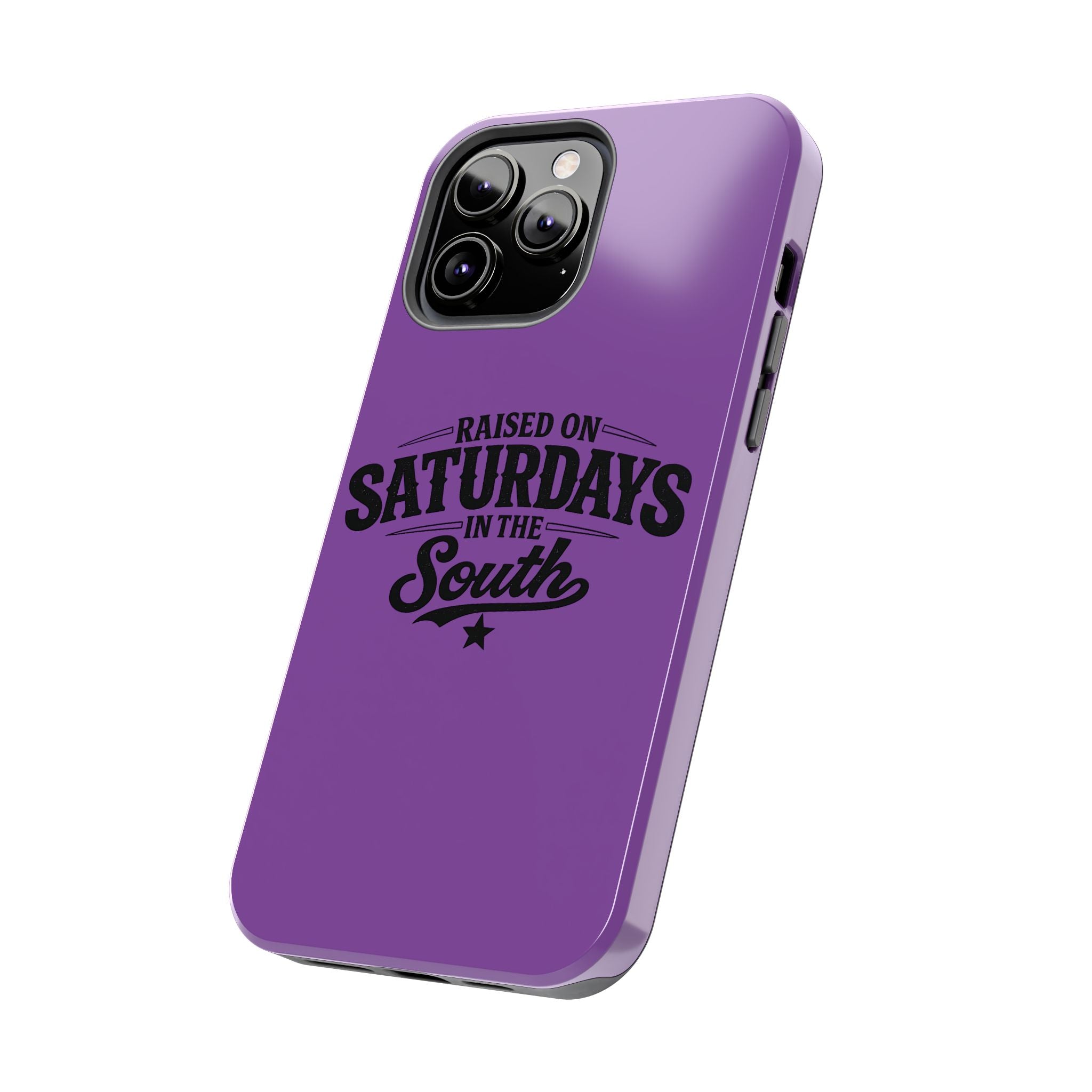 Raised On Saturdays In The South Phone Case-(purple)