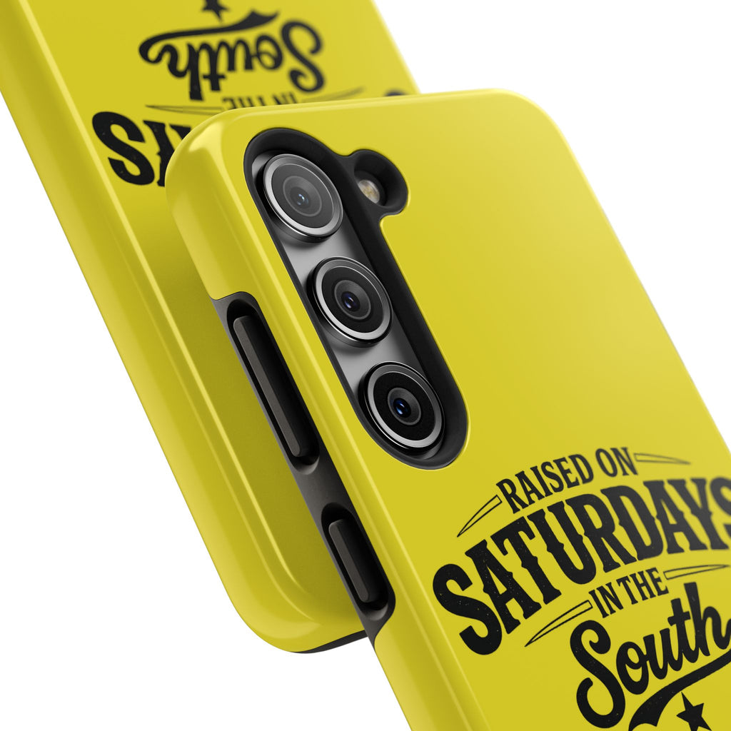 Raised On Saturdays In The South Phone Case-(yellow)