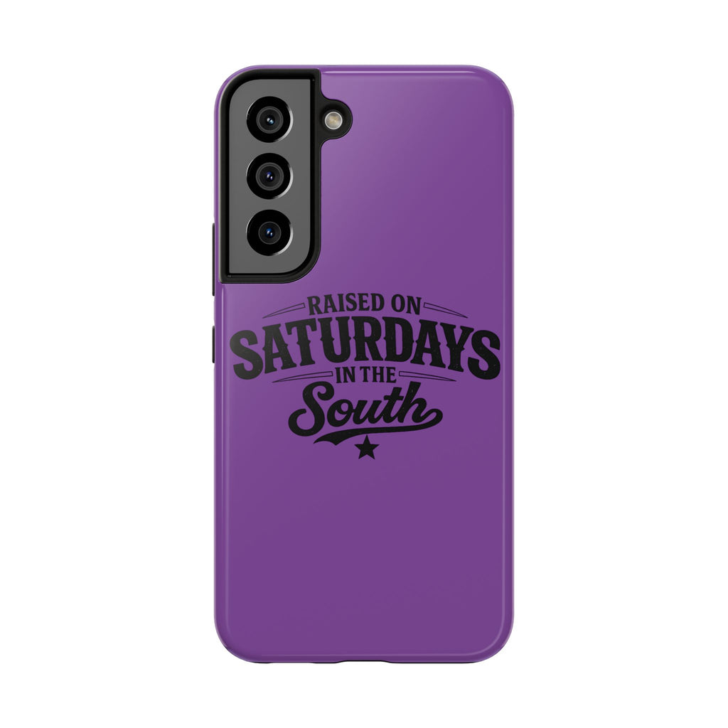 Raised On Saturdays In The South Phone Case-(purple)
