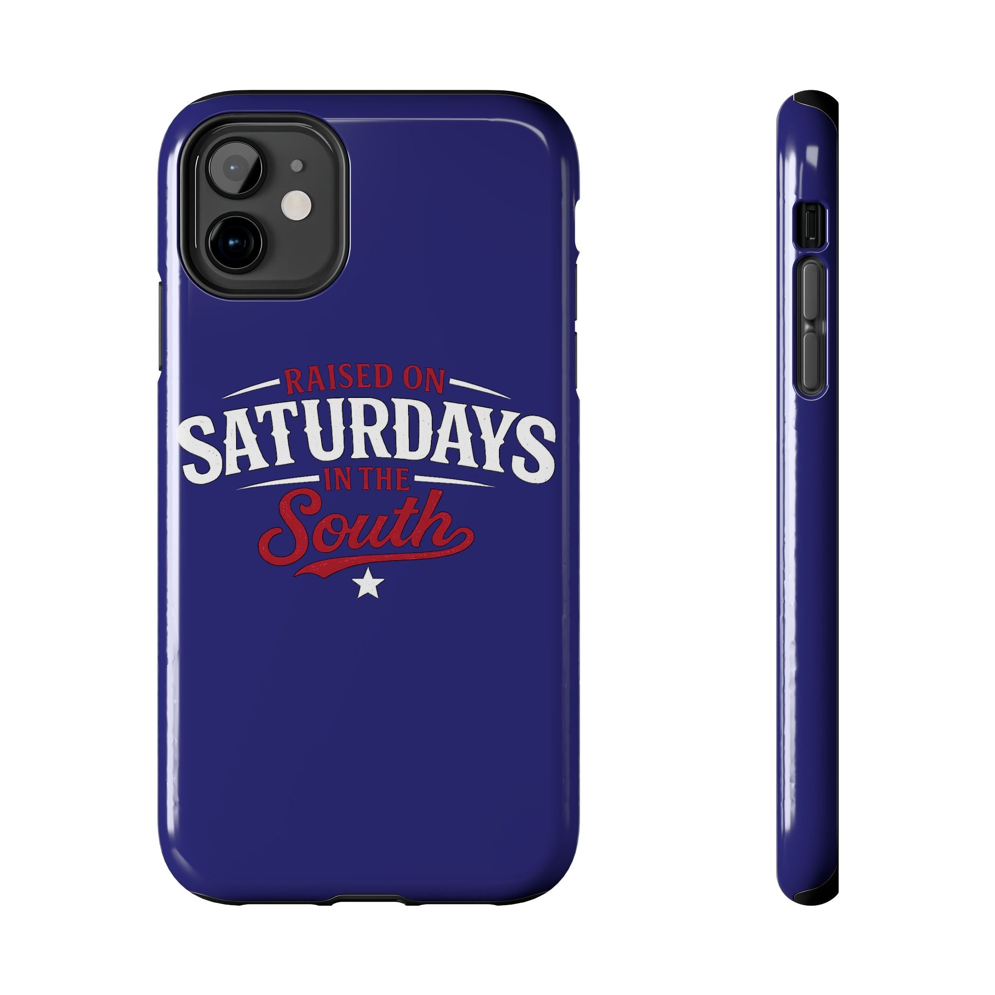 Raised on Saturdays in the South Phone Case-(blue)