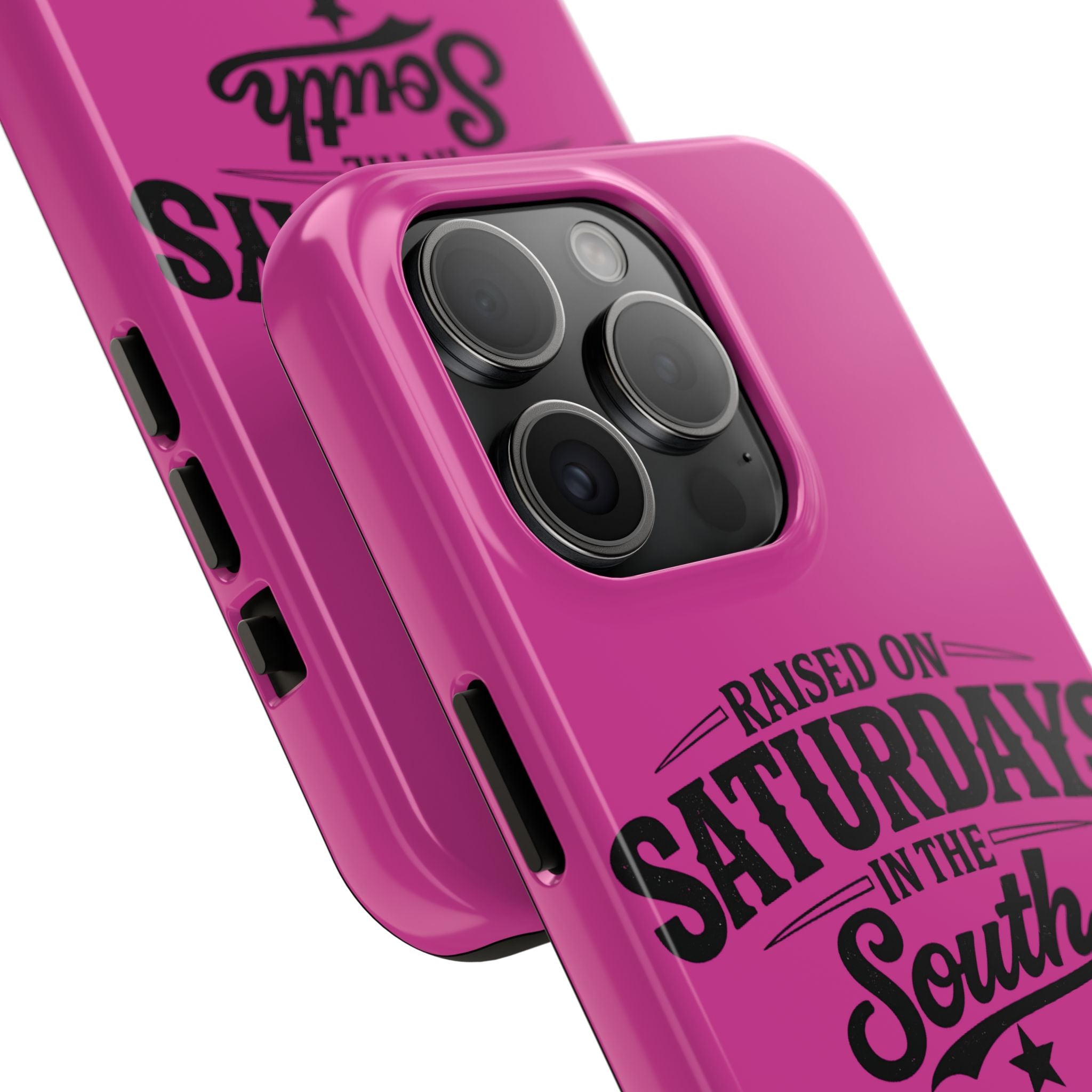 Raised On Saturdays In The South Phone Case-(pink)