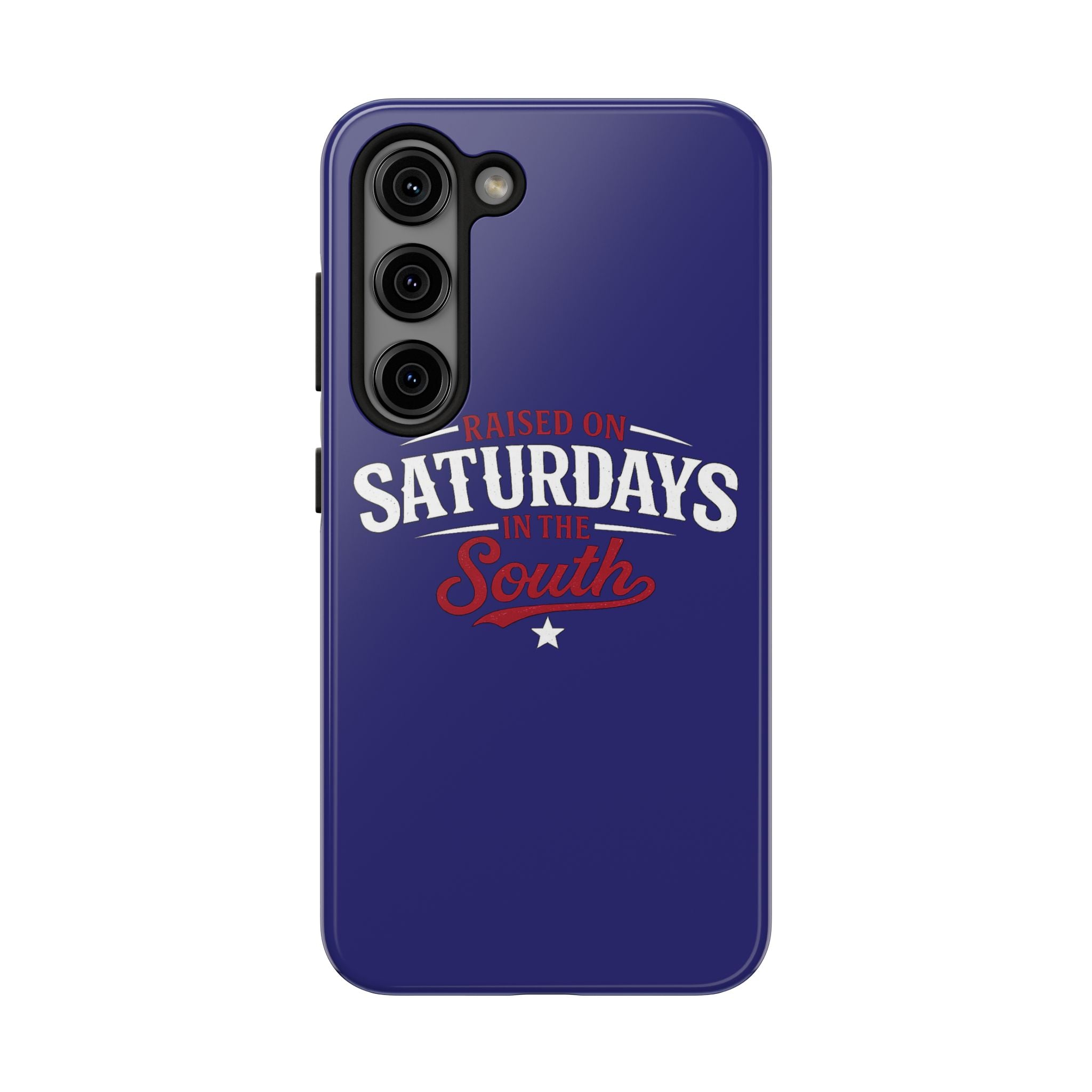 Raised on Saturdays in the South Phone Case-(blue)