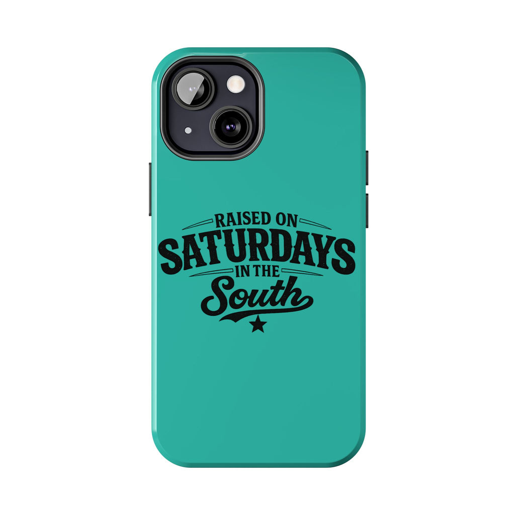 Raised On Saturdays In The South Phone Case-(blue)