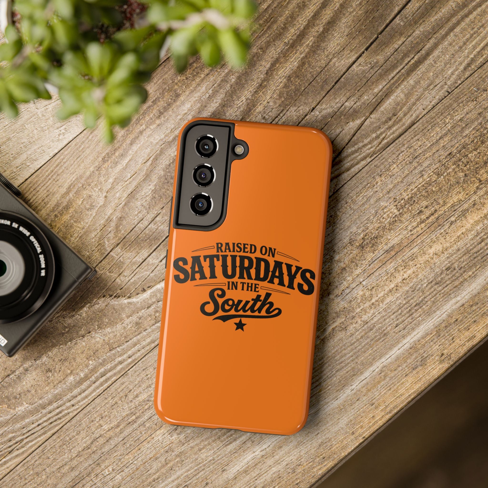 Raised On Saturdays In The South Phone Case-(orange)
