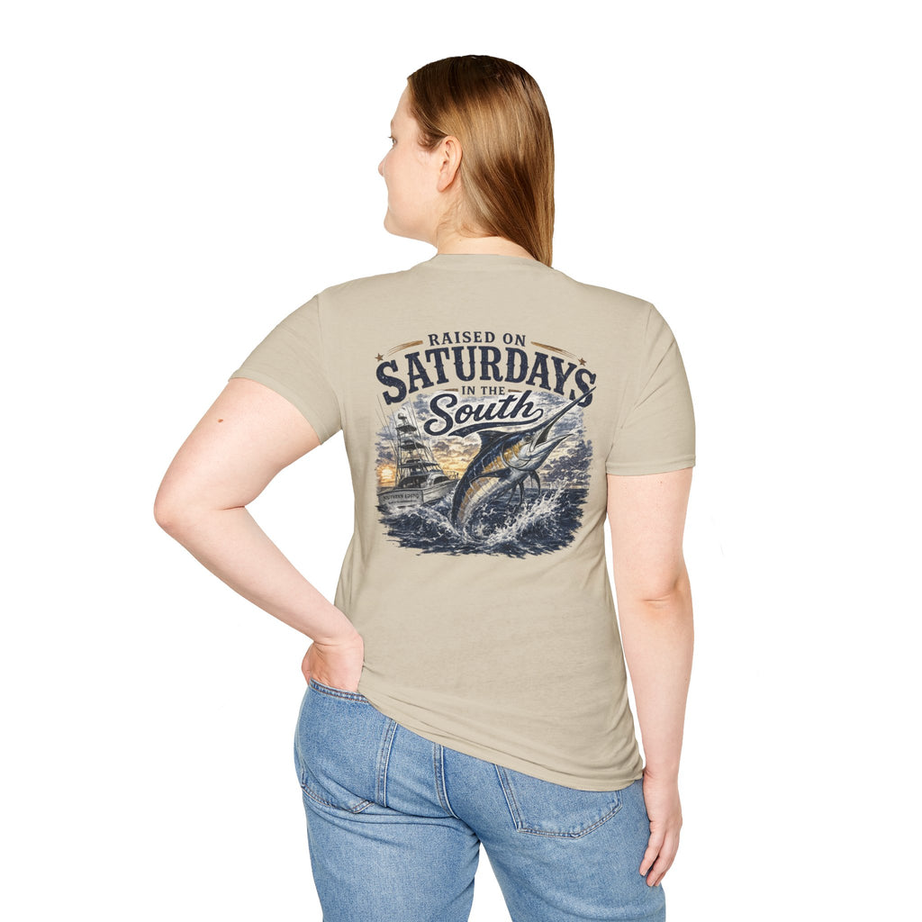 Raised On Saturdays In The South Vintage T-Shirt- Deep Sea Saturdays