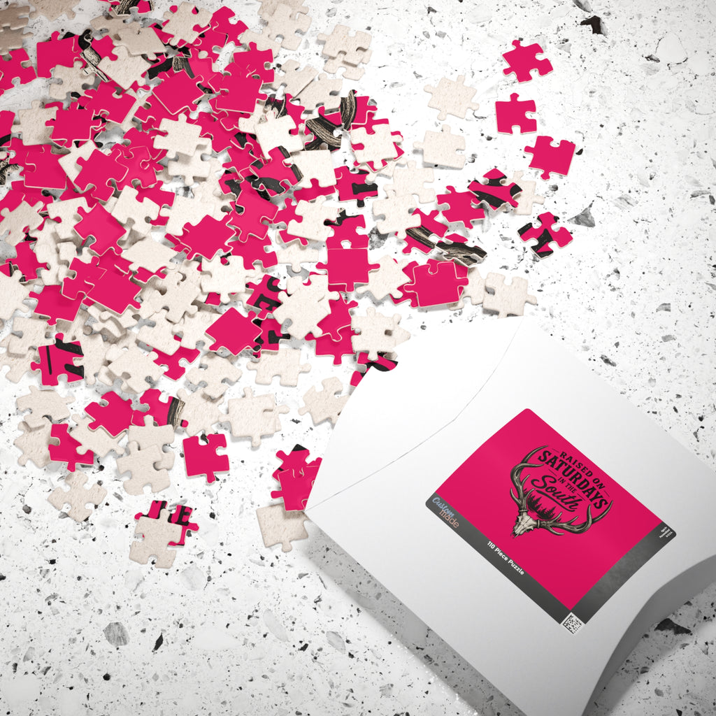 The Spreads Runs Deep In The Woods jigsaw puzzle-(pink)