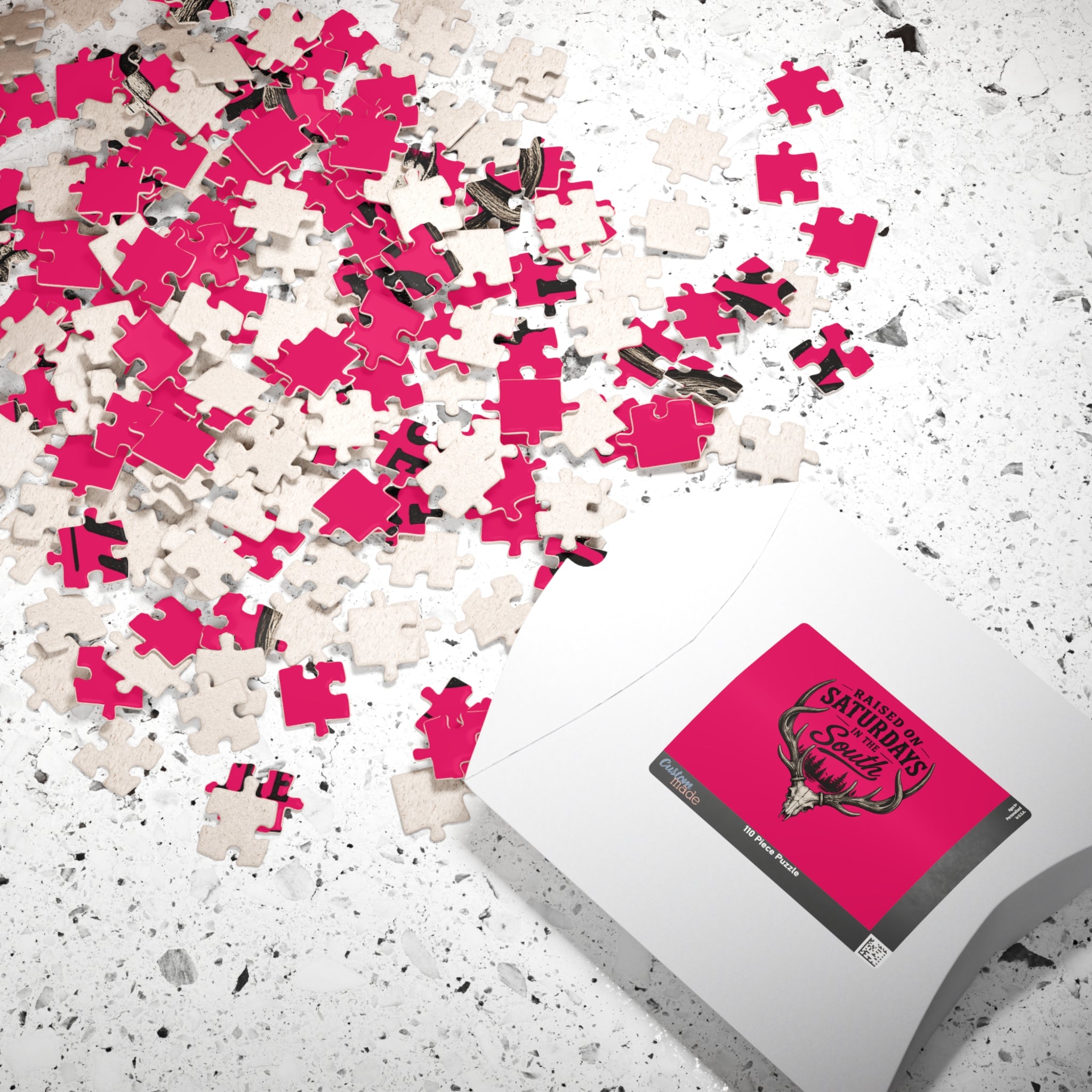 The Spreads Runs Deep In The Woods jigsaw puzzle-(pink)