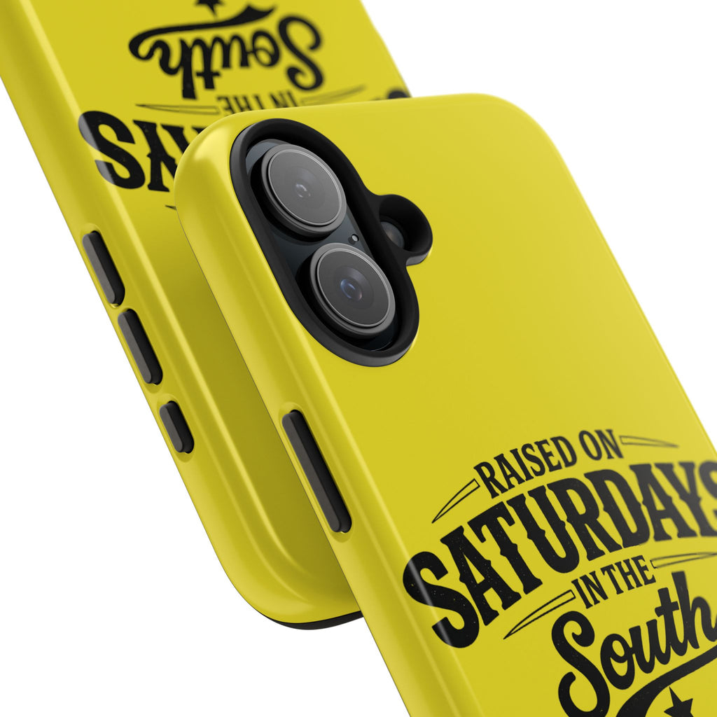 Raised On Saturdays In The South Phone Case-(yellow)