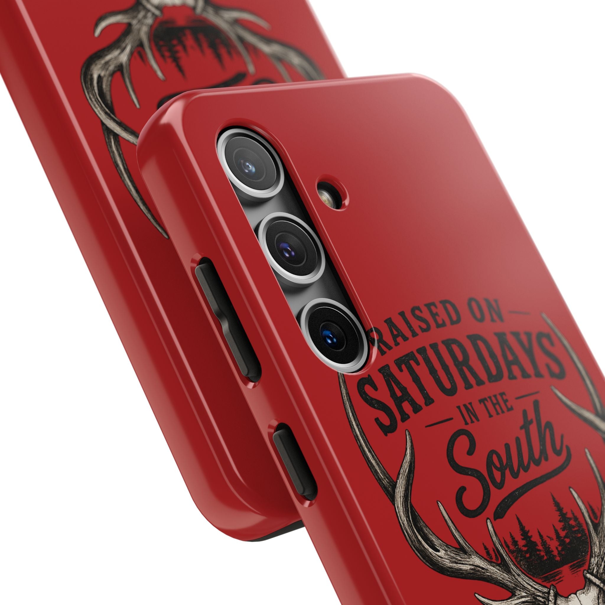 Raised On Saturdays In The South Phone Case-Spread Runs Deep In The Woods-(red)