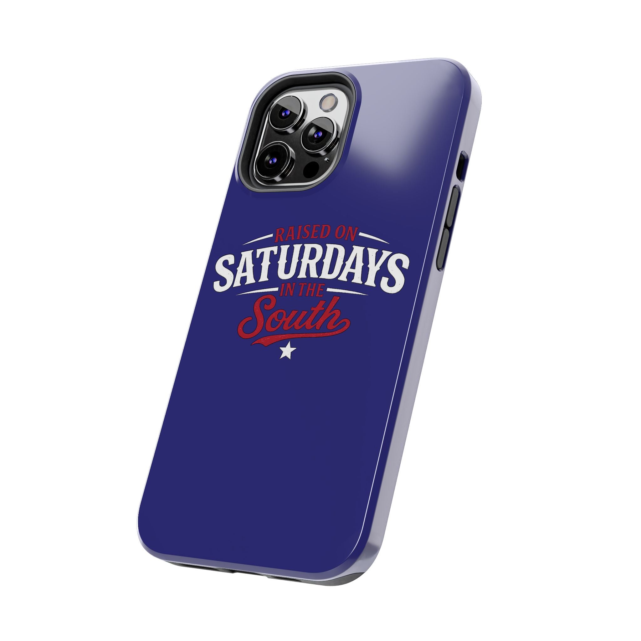 Raised on Saturdays in the South Phone Case-(blue)