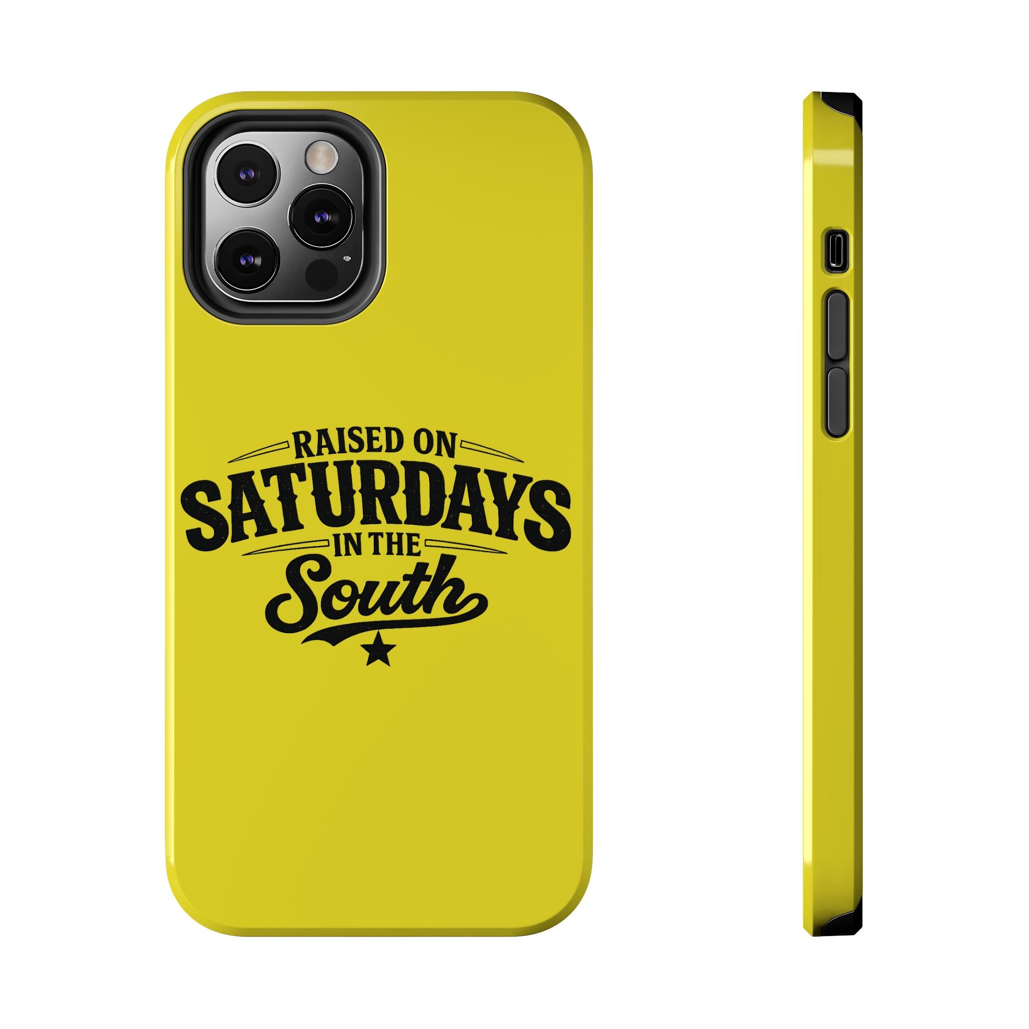 Raised On Saturdays In The South Phone Case-(yellow)
