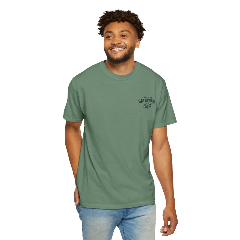 Raised On Saturdays In The South T‑Shirt — Good Riding Buddies Men's