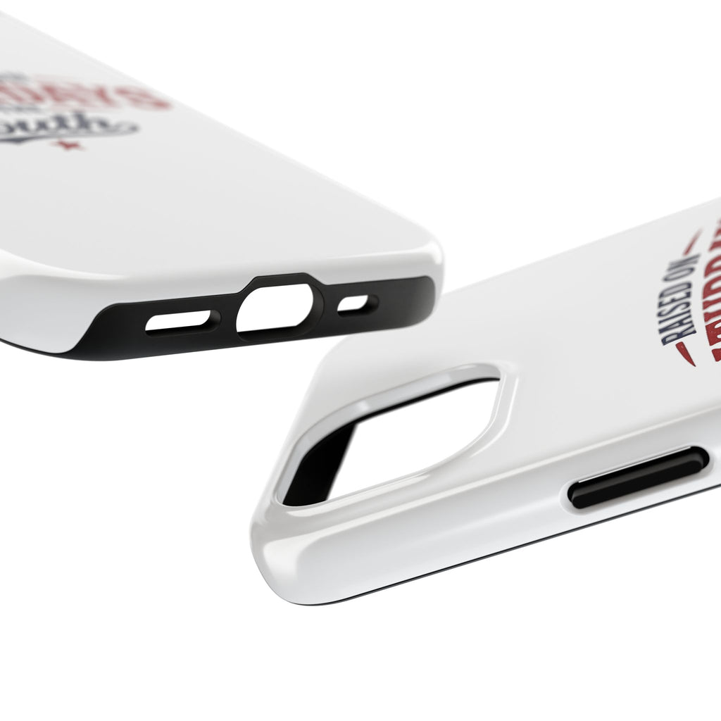 Raised On Saturdays In The South Phone Case- (white)