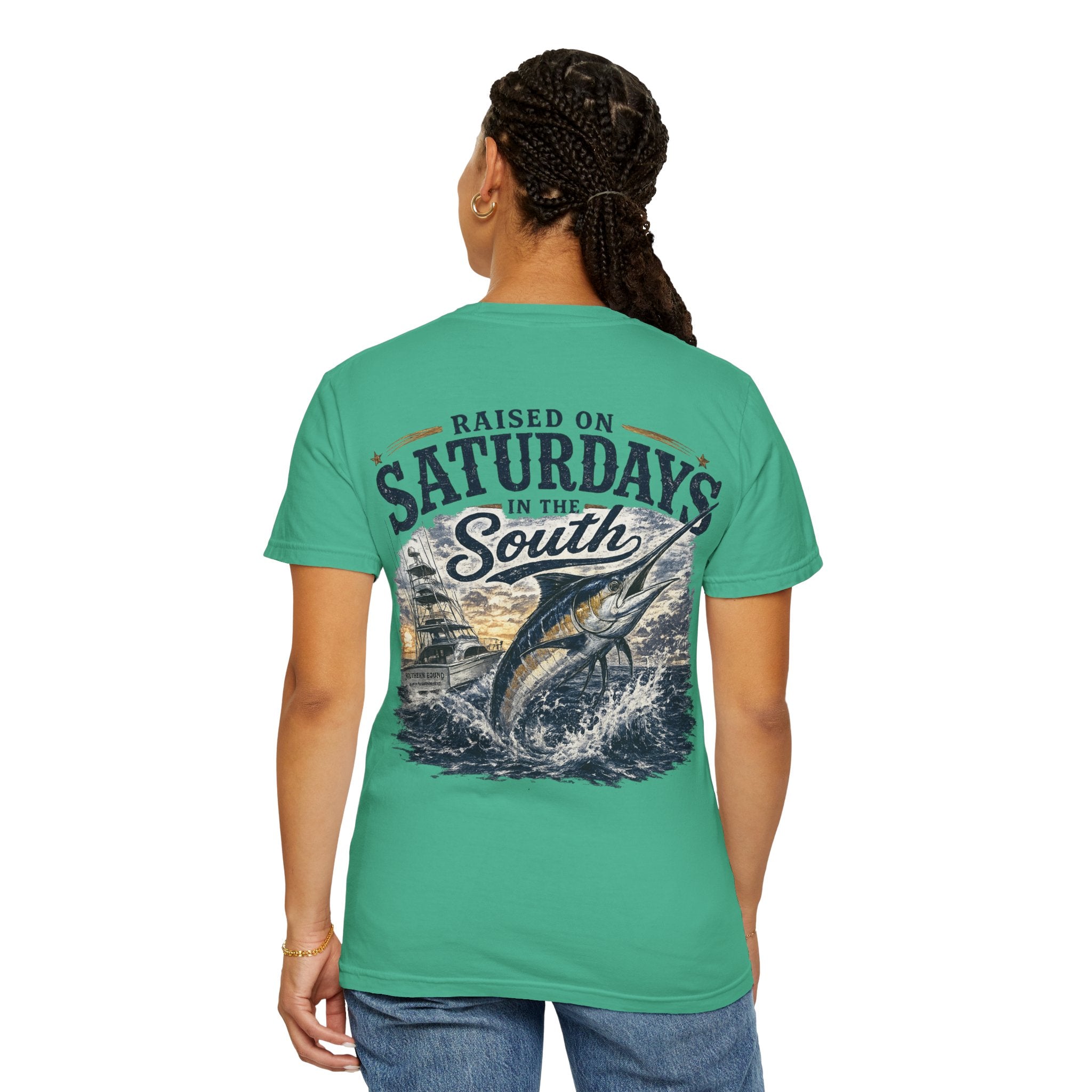 Raised On Saturdays In The South T-Shirt-Deep Sea Saturdays