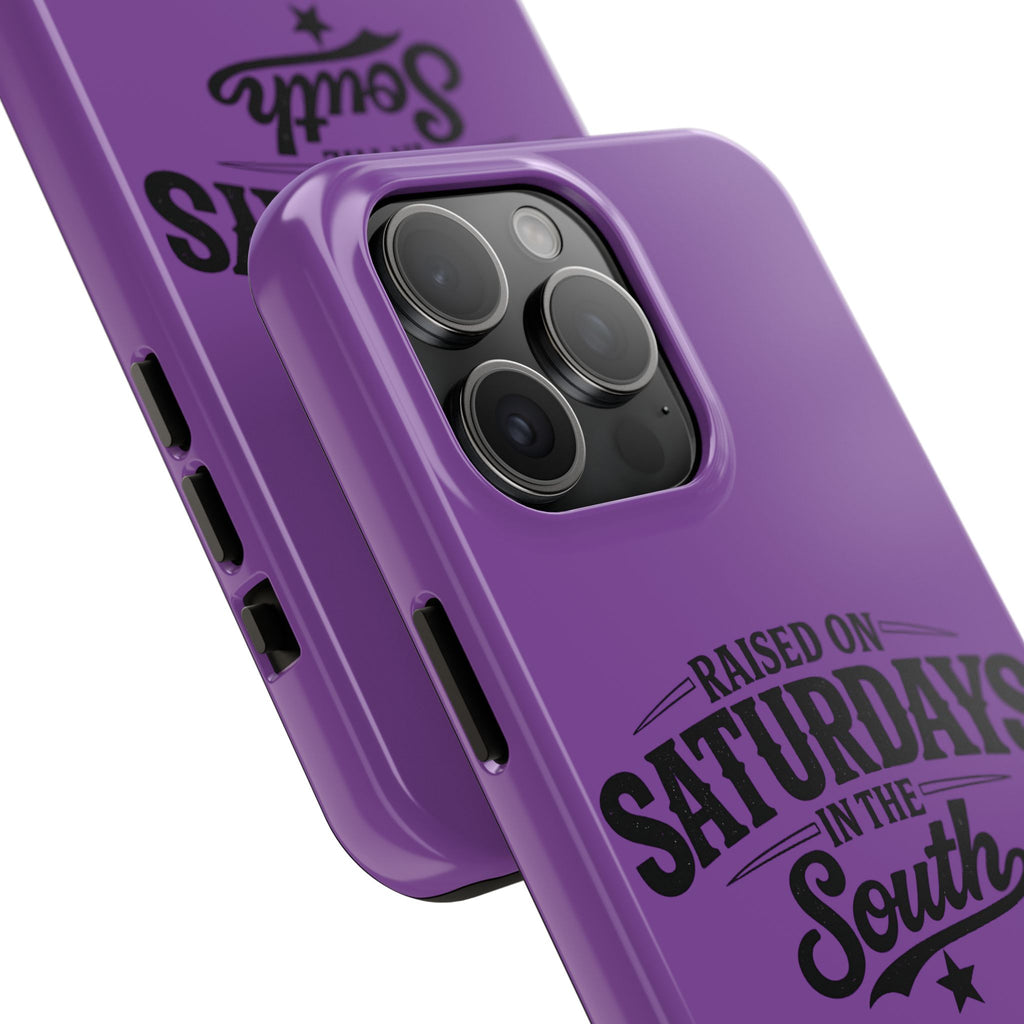 Raised On Saturdays In The South Phone Case-(purple)