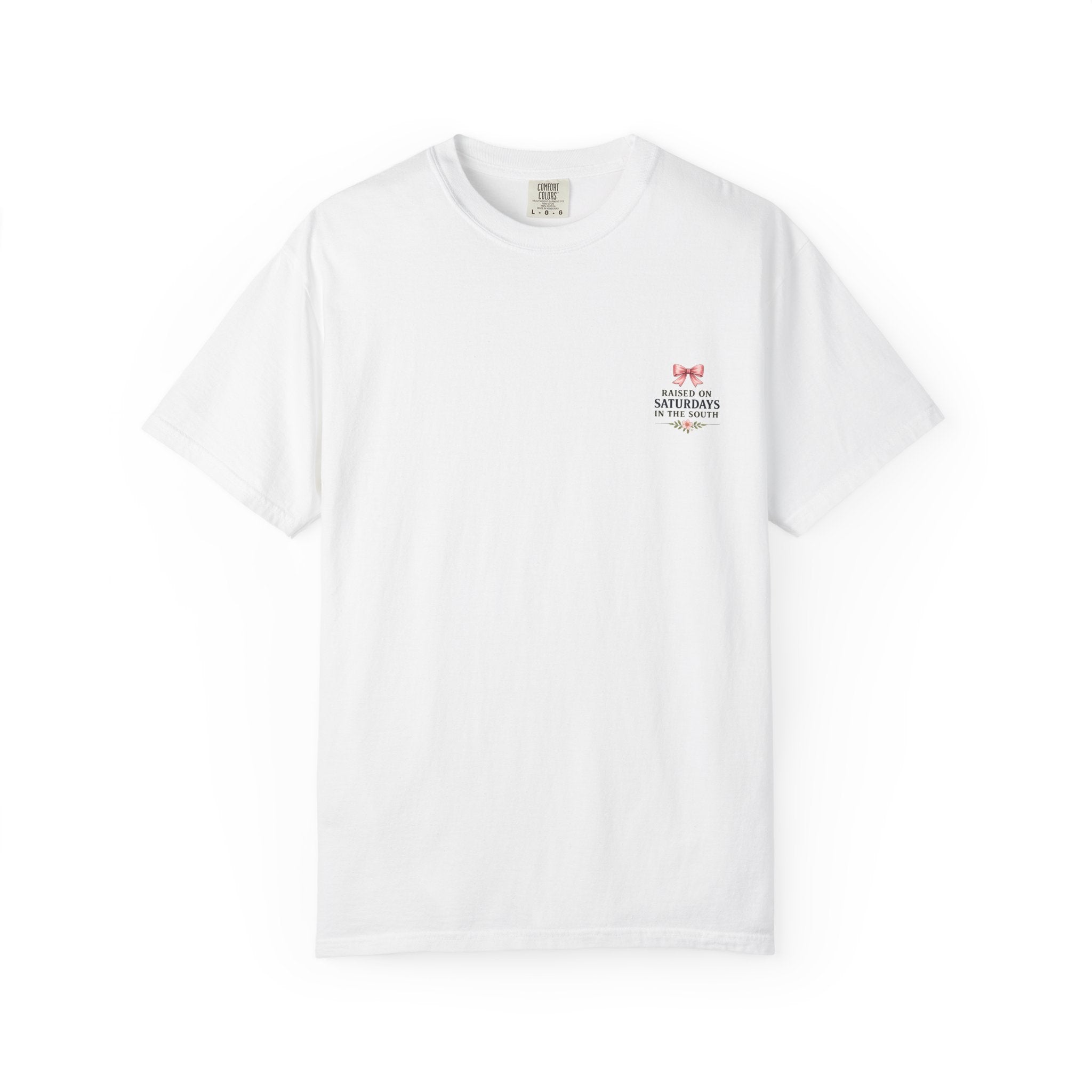 Raised On Saturdays In The South T-Shirt — Rustic Highland Cow