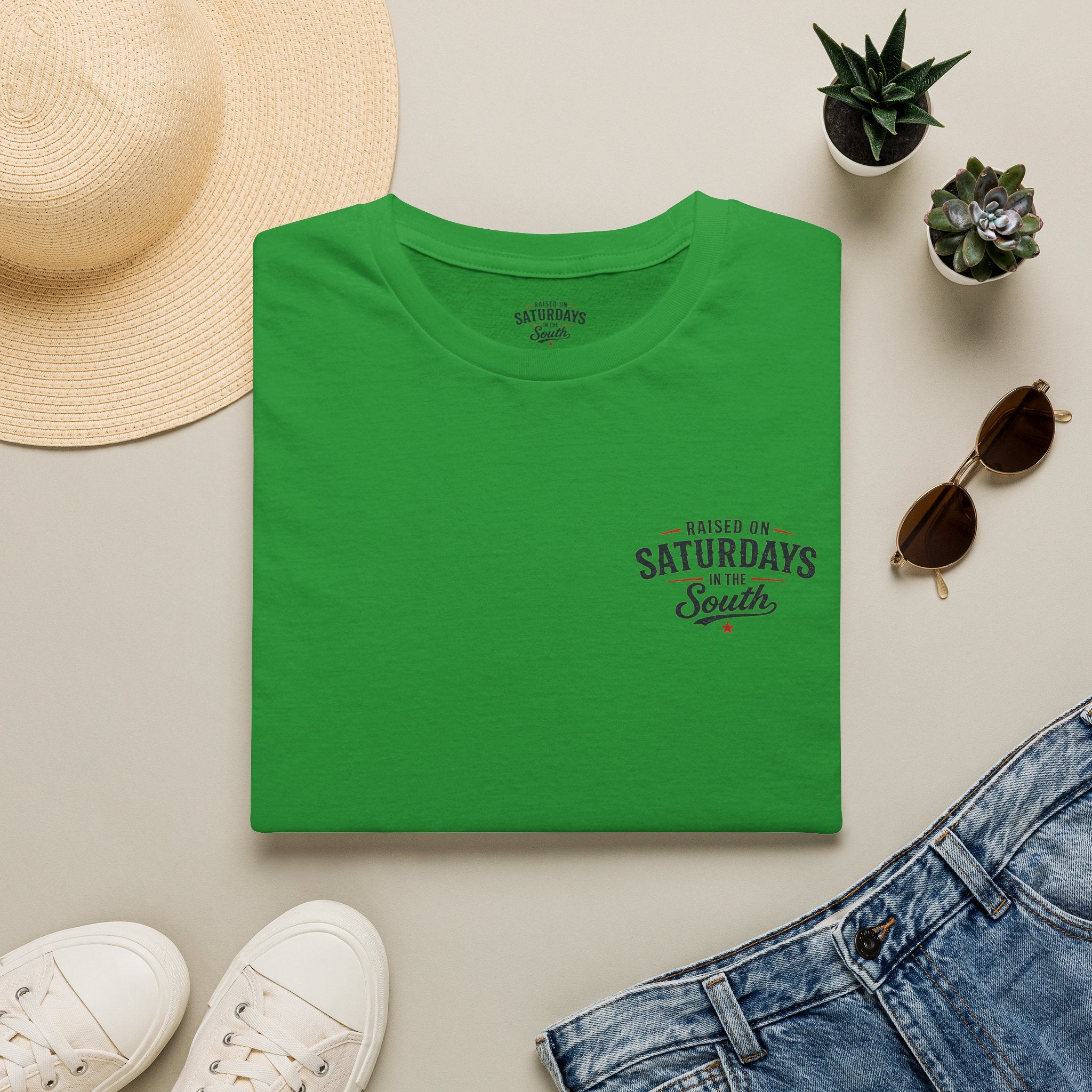 Raised On Saturdays In The South Vintage T-Shirt- Deep Sea Saturdays